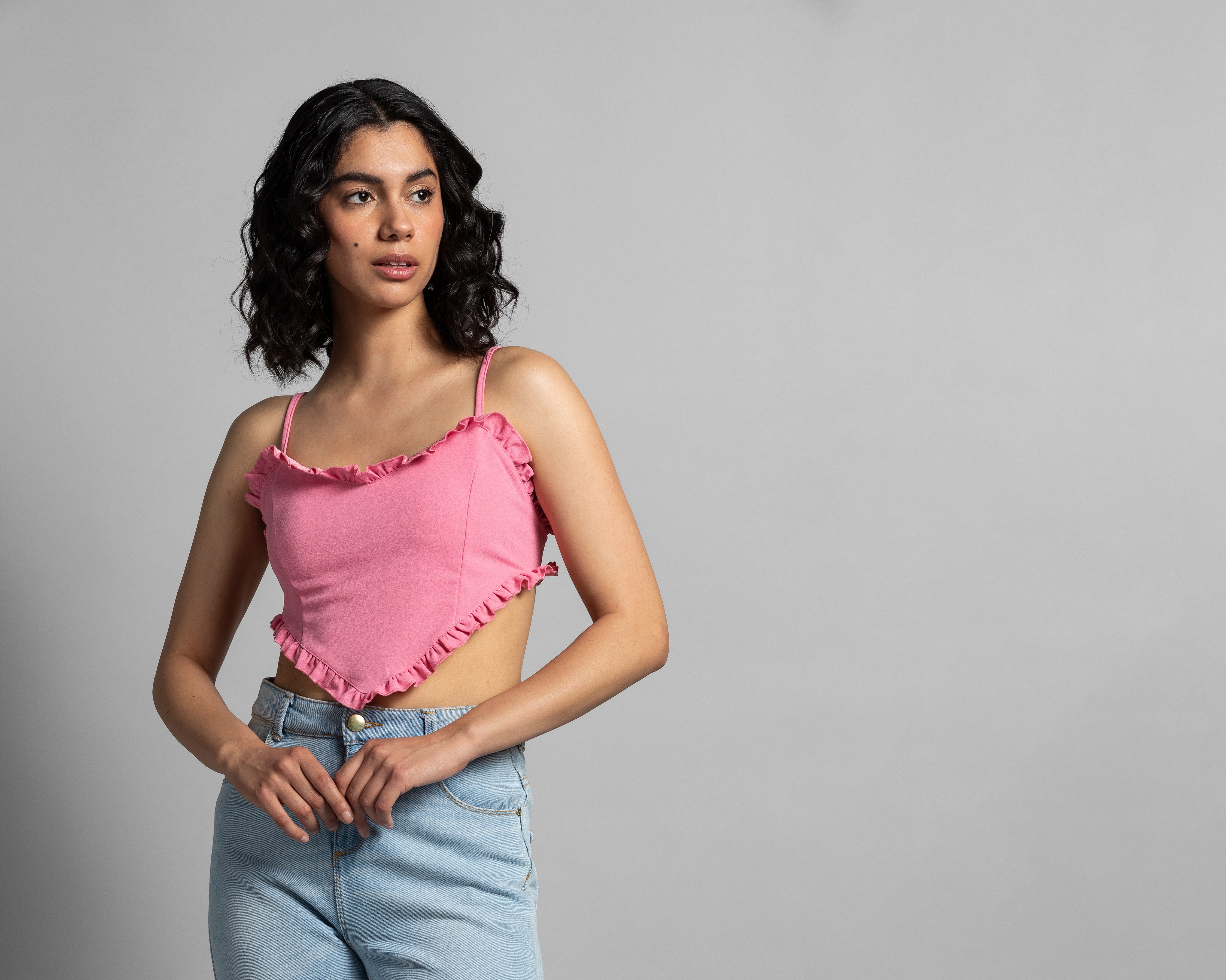 Blusa Thinner Rosa con Tirantes