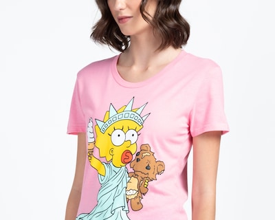 Foto 3 | Foto 3 | Playera The Simpsons Rosa para Mujer