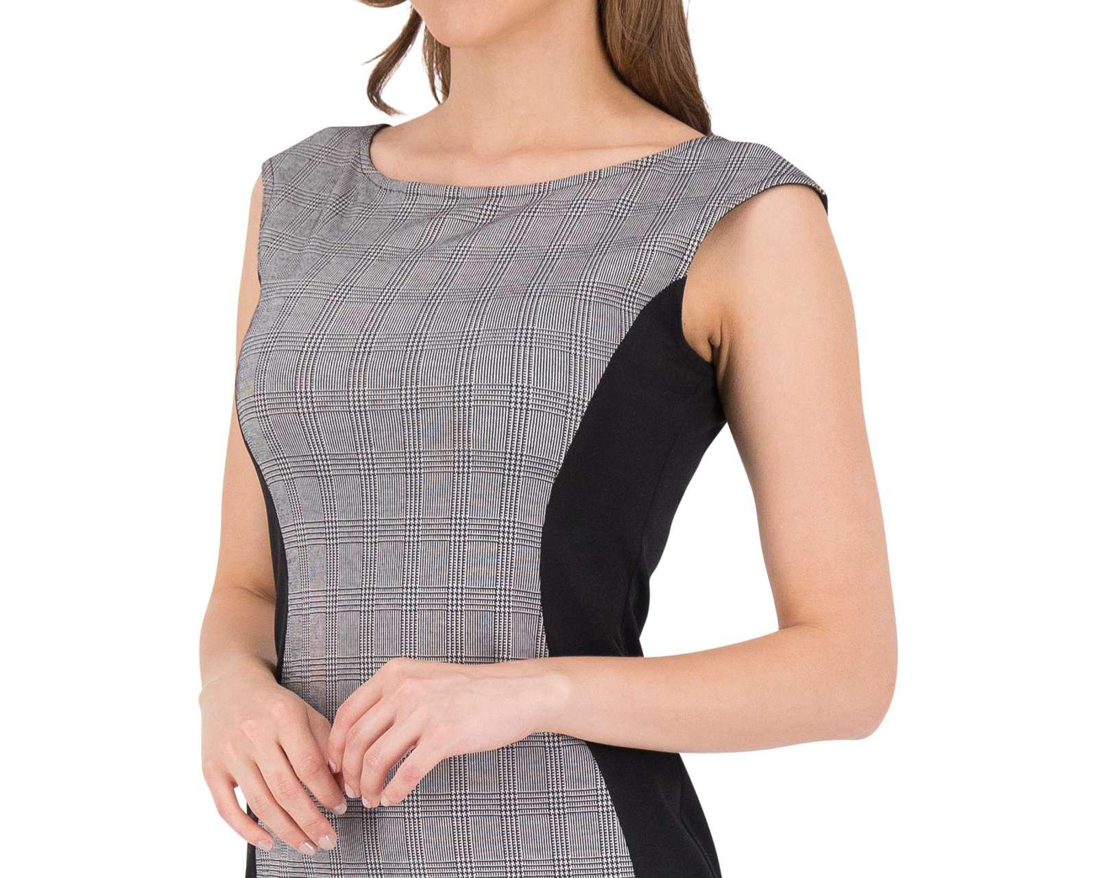 Foto 6 | Foto 7 | Vestido Sahara Formal Gris con Estampado