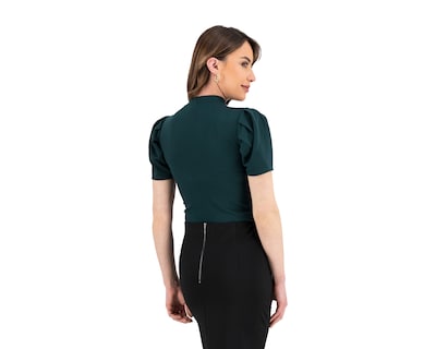 Foto 3 | Foto 3 | Blusa Jennifer Lopez Manga Corta Cuello Alto
