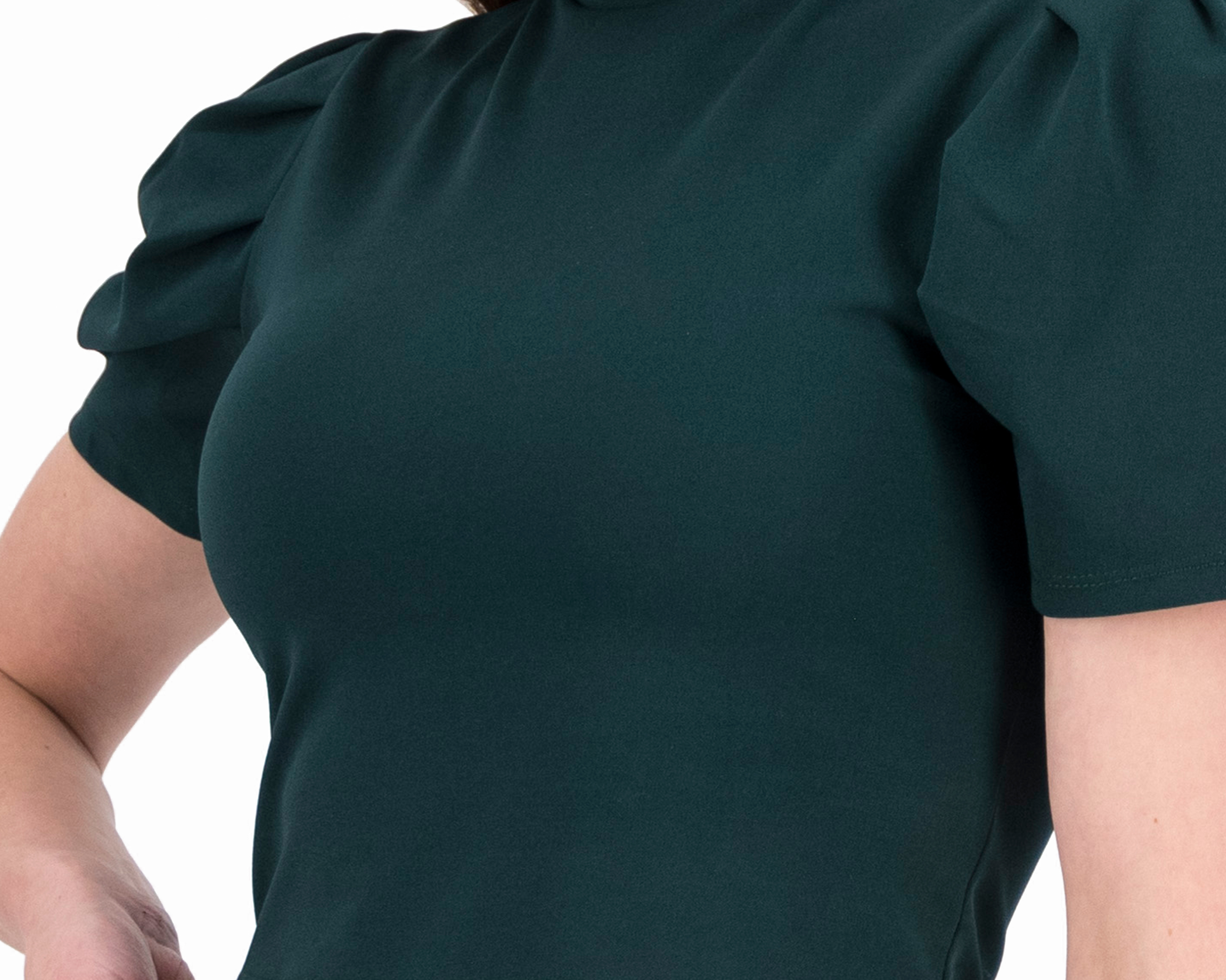 Foto 8 pulgar | Foto 7 | Blusa Jennifer Lopez Manga Corta Cuello Alto