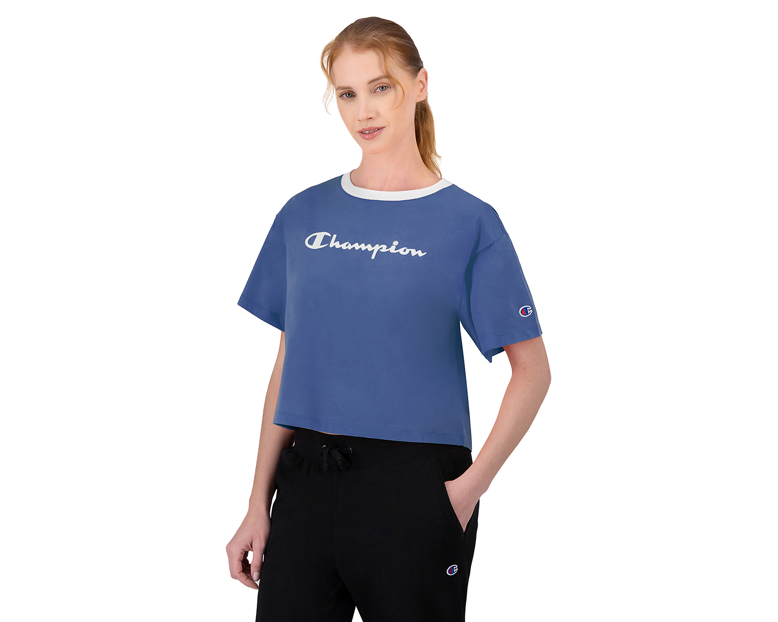 Foto 2 pulgar | Foto 1 | Playera Manga Corta Champion para Mujer