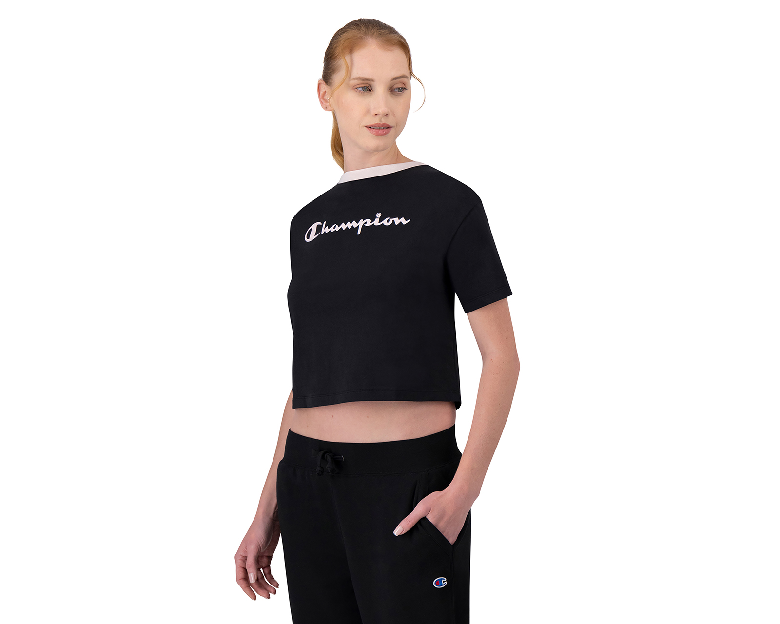 Foto 2 pulgar | Foto 1 | Playera Deportiva Champion Flower para Mujer