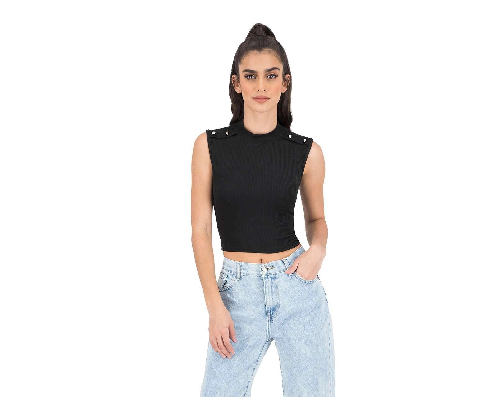 Playera Jennifer Lopez Negra Sin Mangas