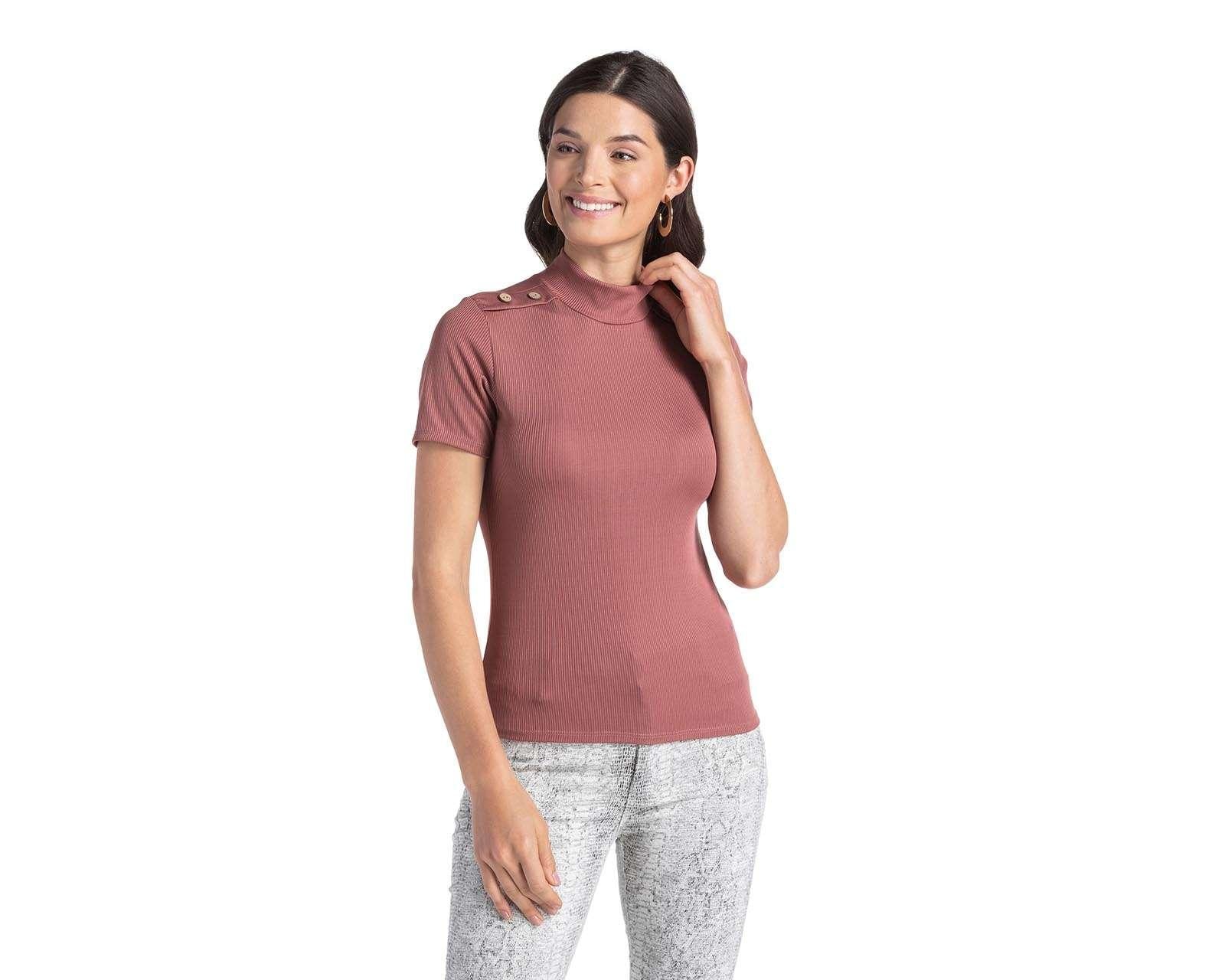 Foto 3 pulgar | Foto 2 | Blusa Refill Manga Corta Cuello Alto