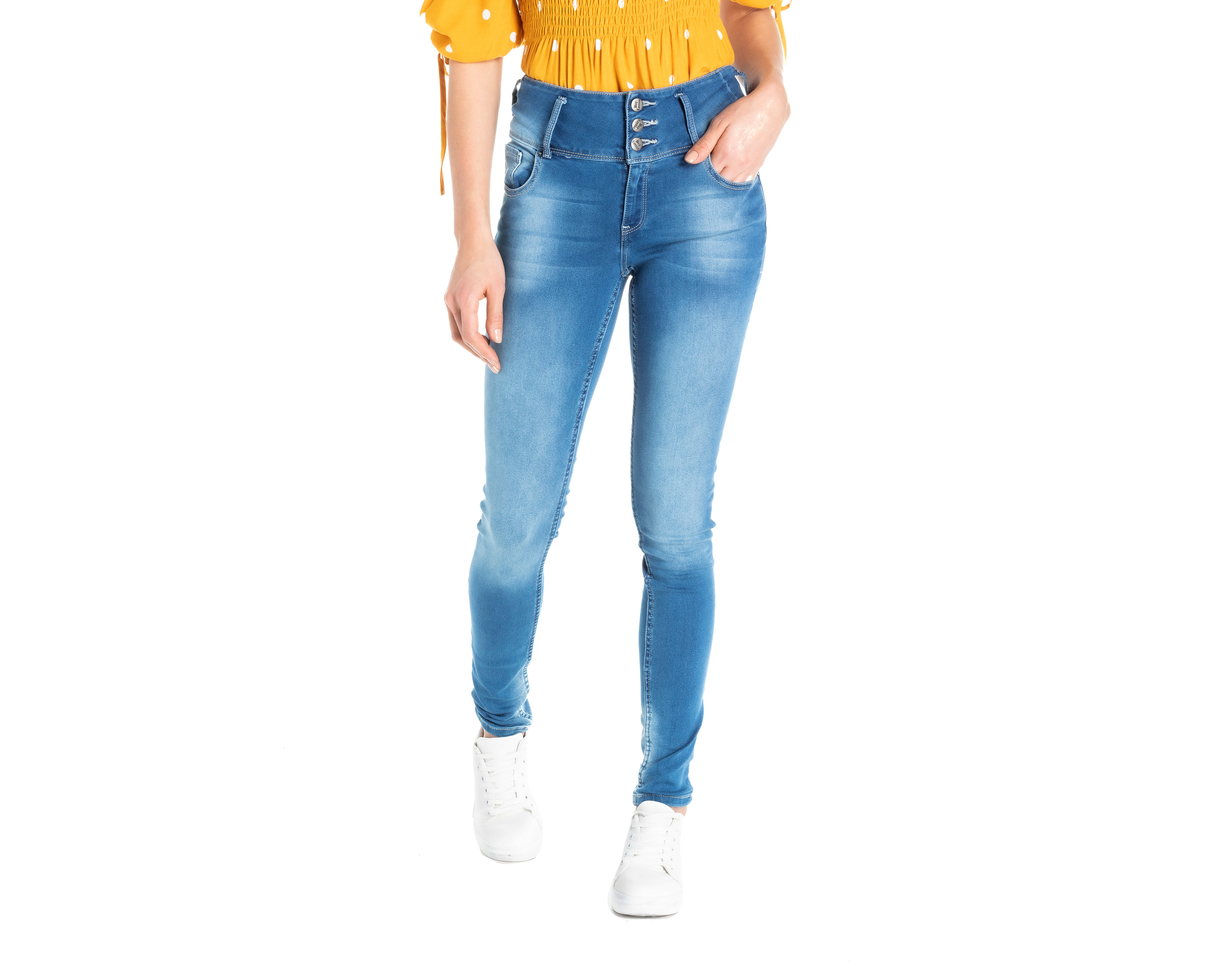 Foto 2 pulgar | Foto 1 | Jeans Skinny Boy London para Mujer