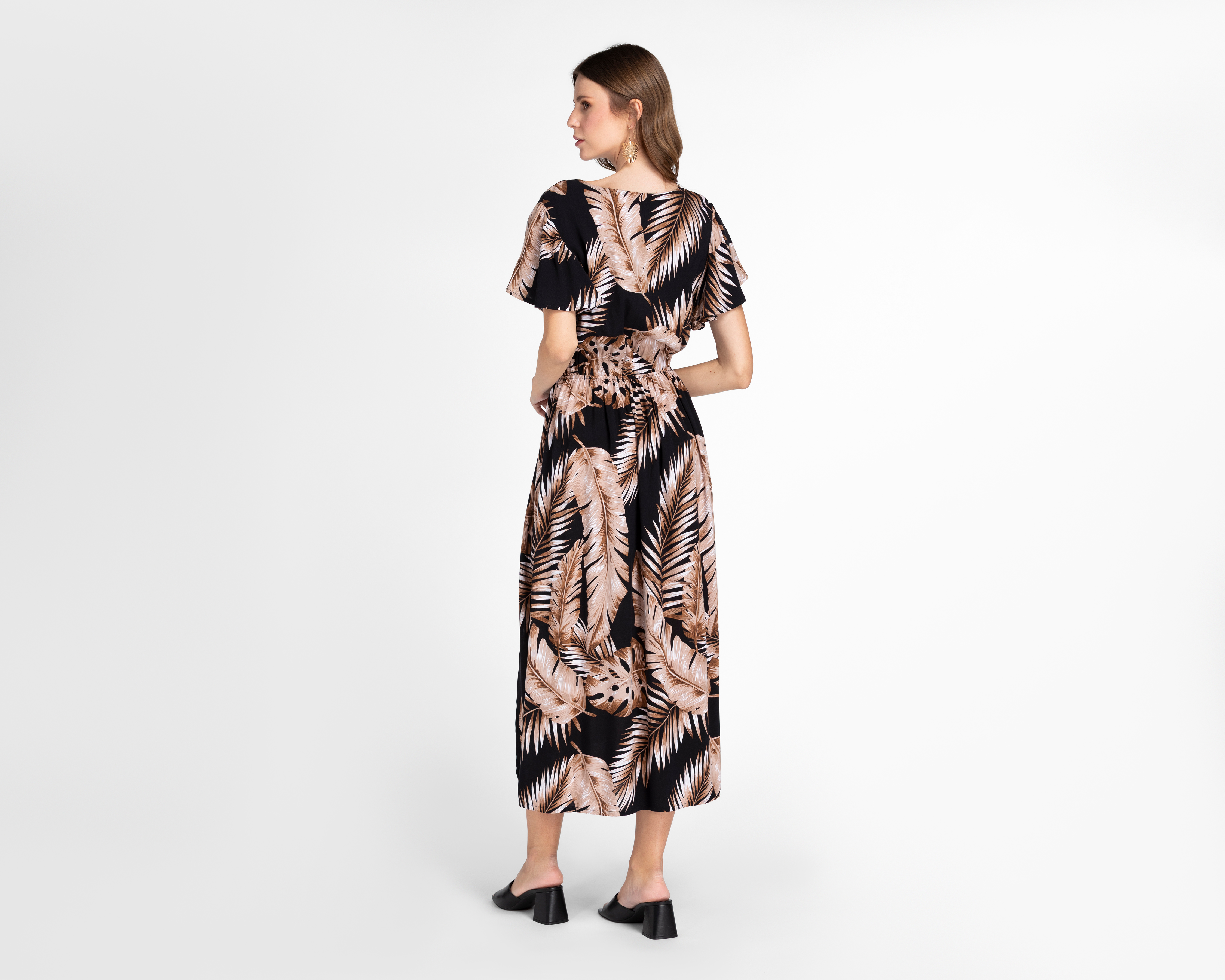 Foto 4 pulgar | Foto 3 | Vestido Casual Sahara Negro con Print Floral para Mujer