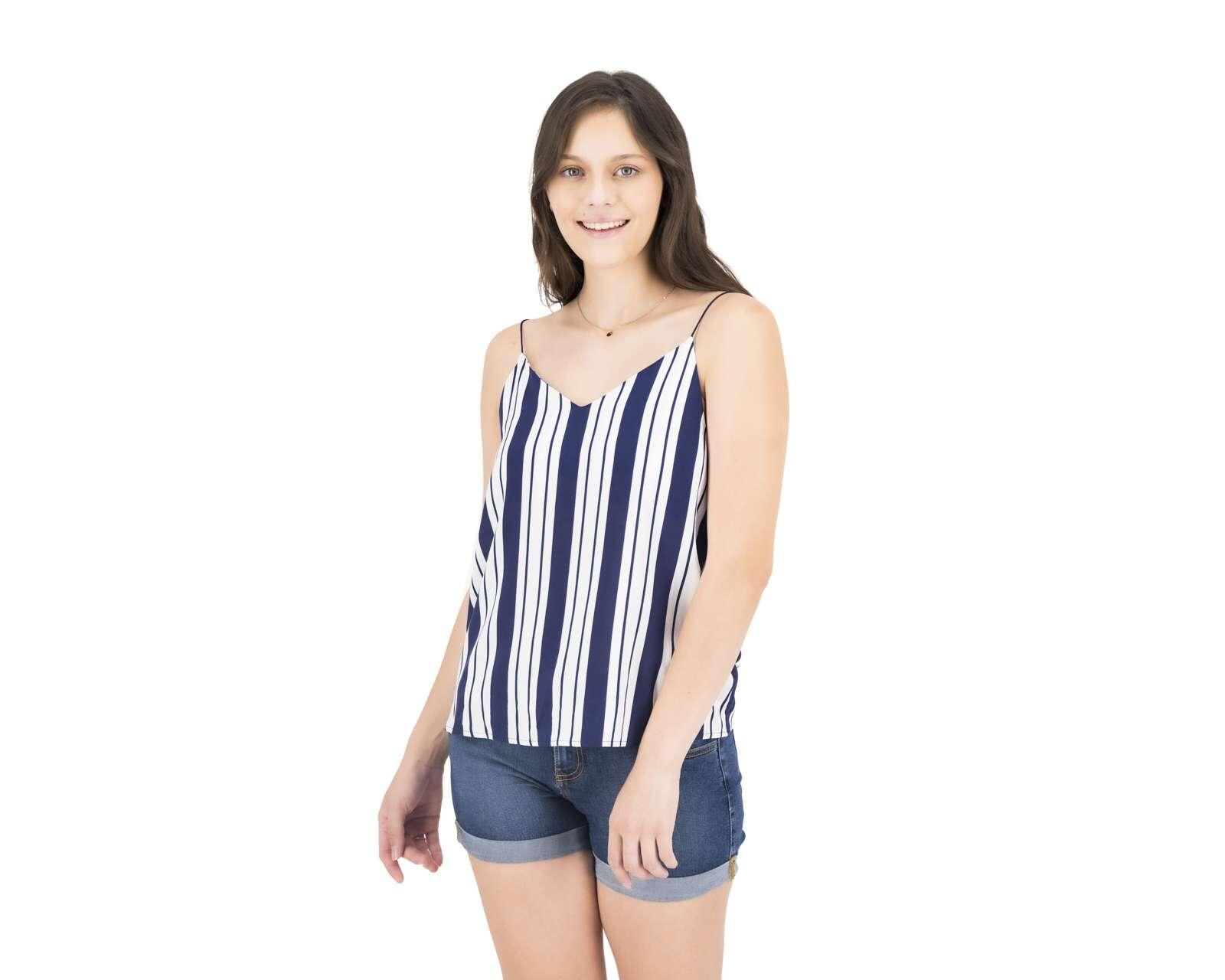 Foto 3 pulgar | Foto 2 | Blusa Refill sin Manga Escote V