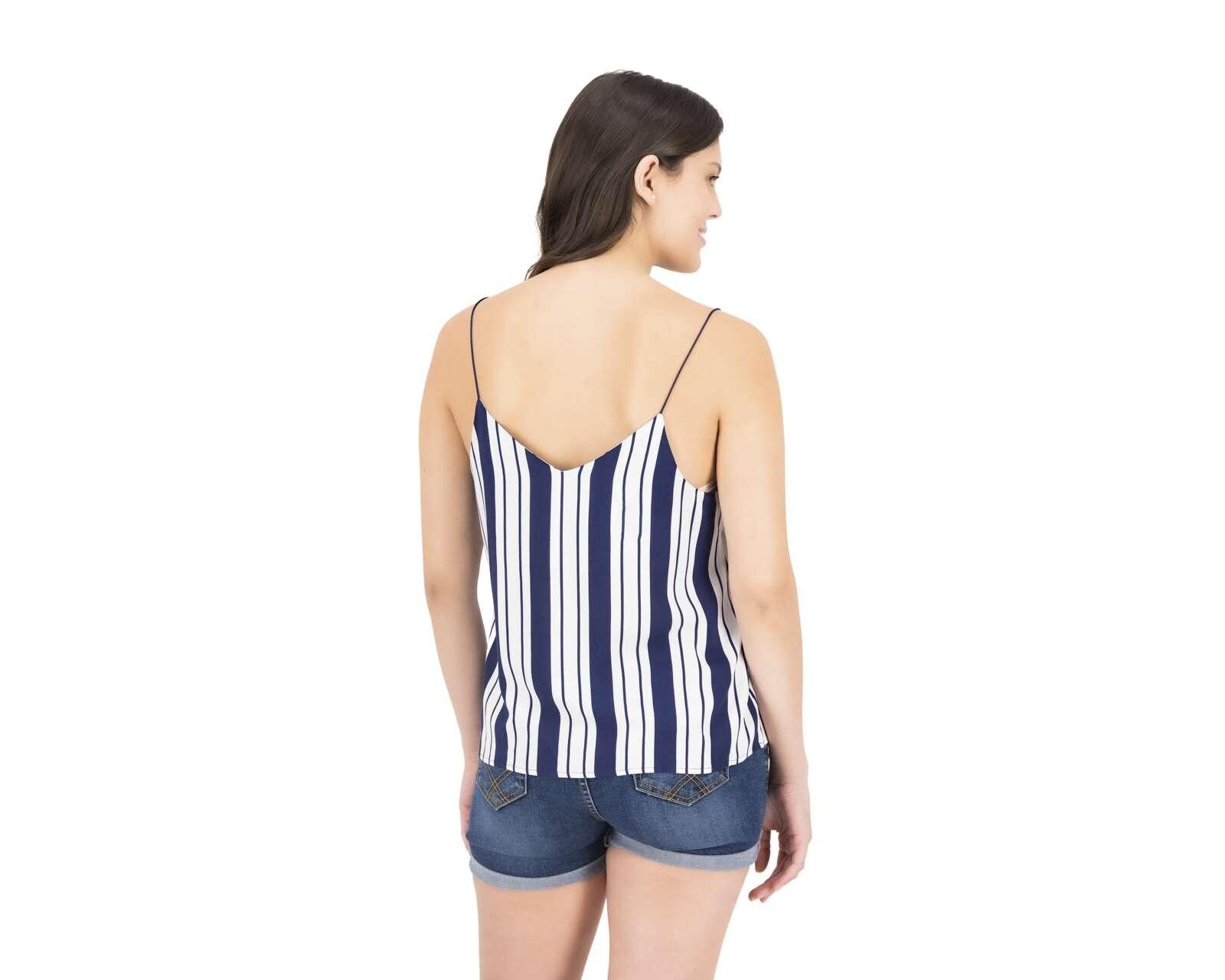 Foto 4 pulgar | Foto 3 | Blusa Refill sin Manga Escote V