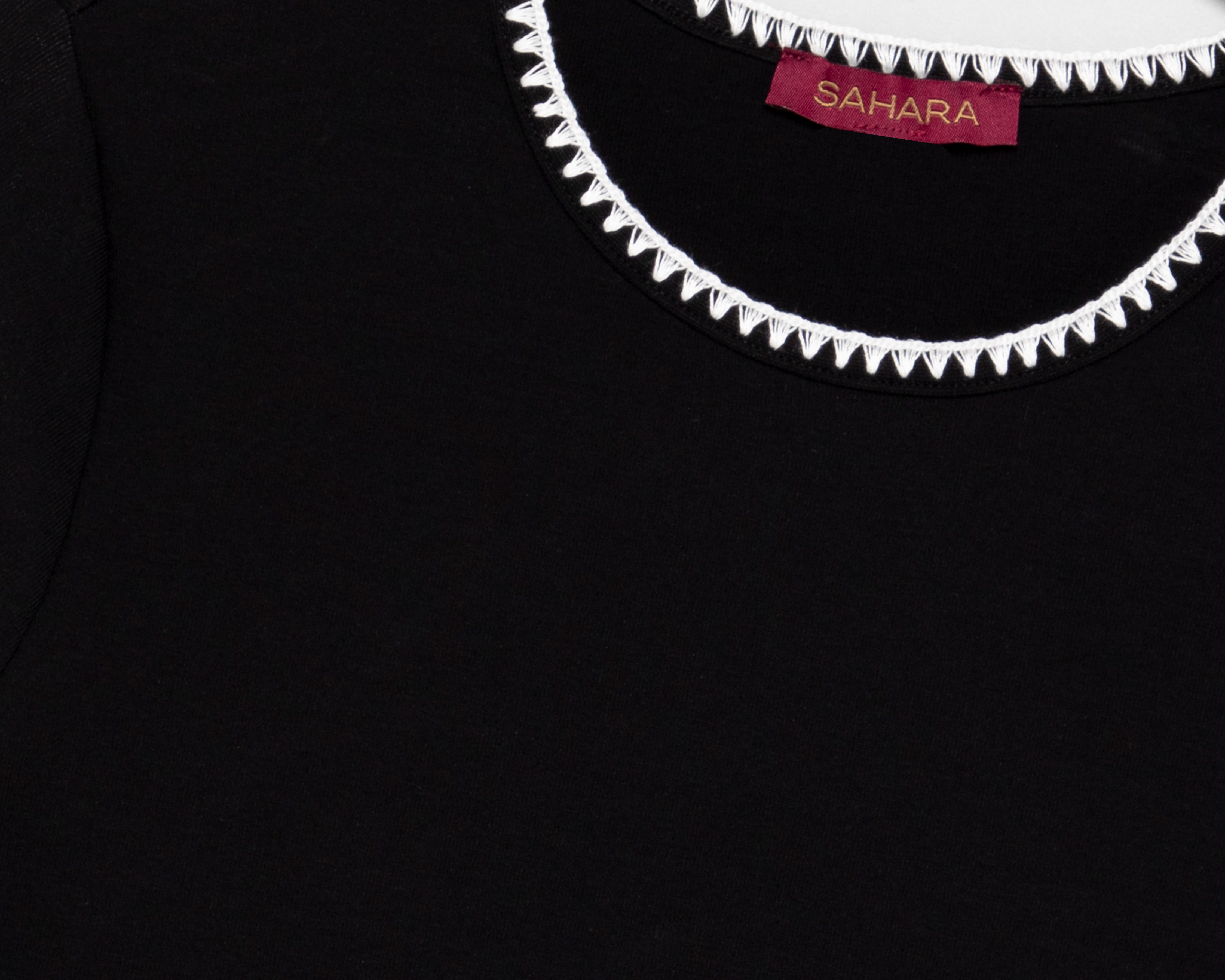 Foto 4 pulgar | Foto 3 | Playera Negra Sahara para Mujer