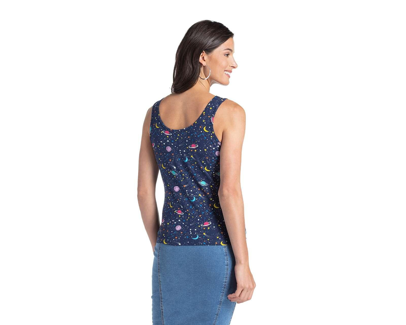 Foto 3 | Foto 3 | Playera 18 Forever sin Mangas con Estampado Espacial