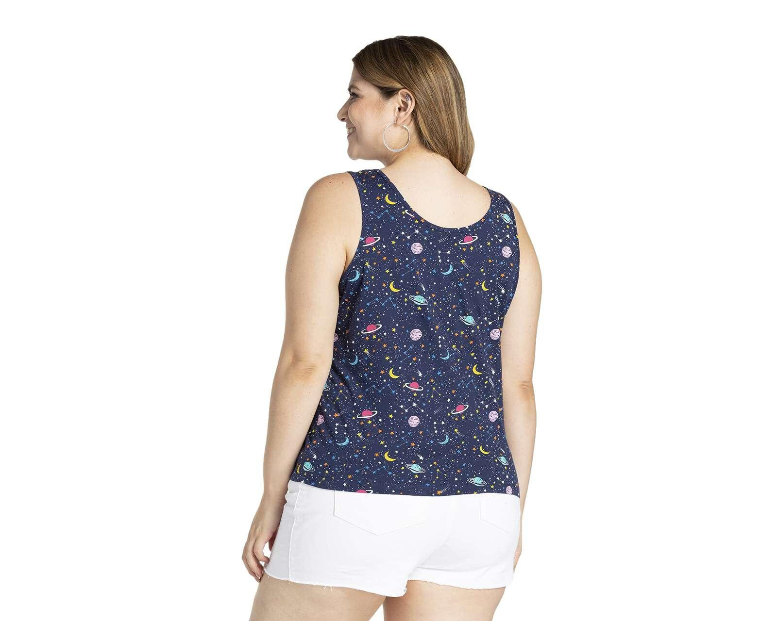 Foto 6 | Foto 6 | Playera 18 Forever sin Mangas con Estampado Espacial