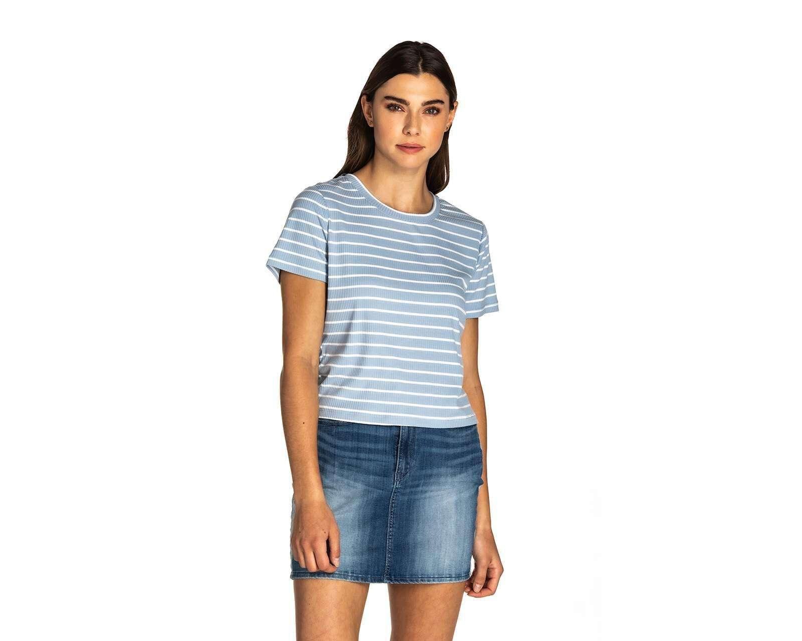 Playera 18 Forever a Rayas Manga Corta