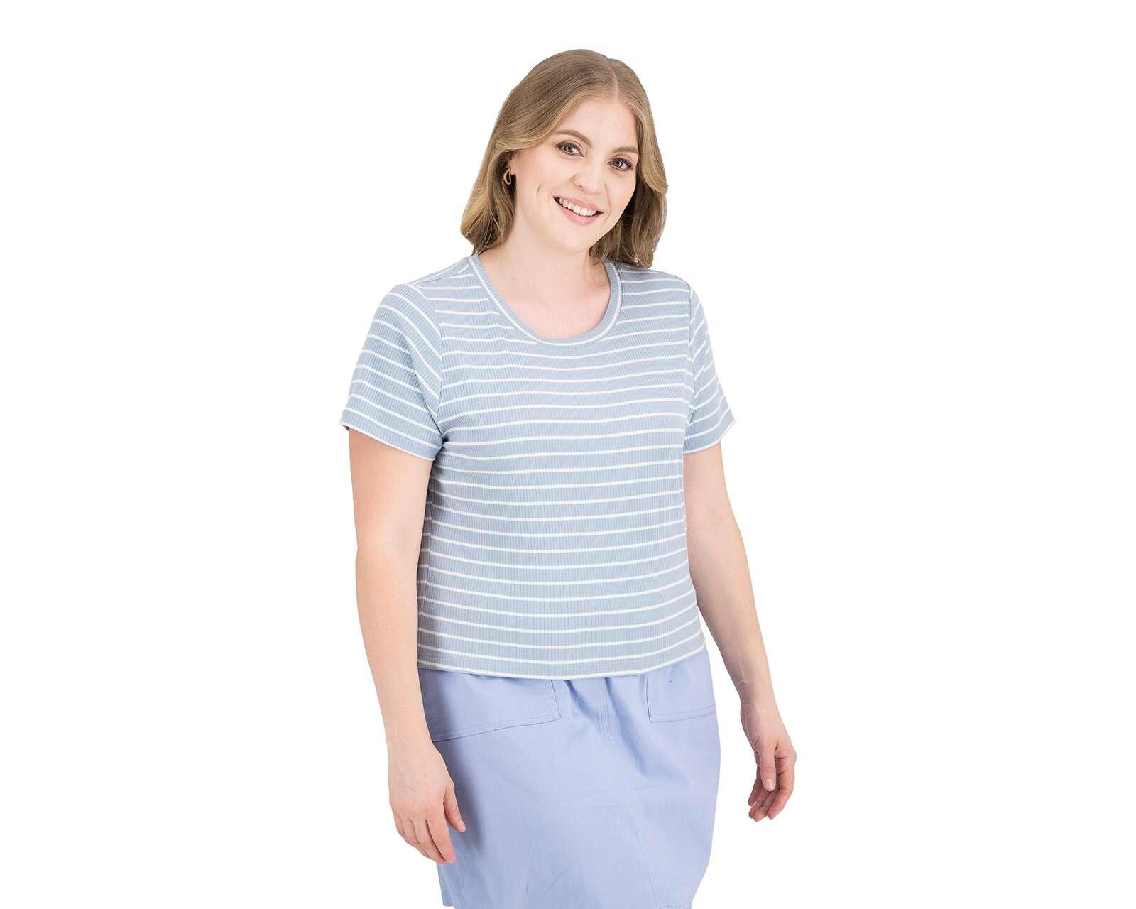 Foto 4 | Foto 4 | Playera 18 Forever a Rayas Manga Corta