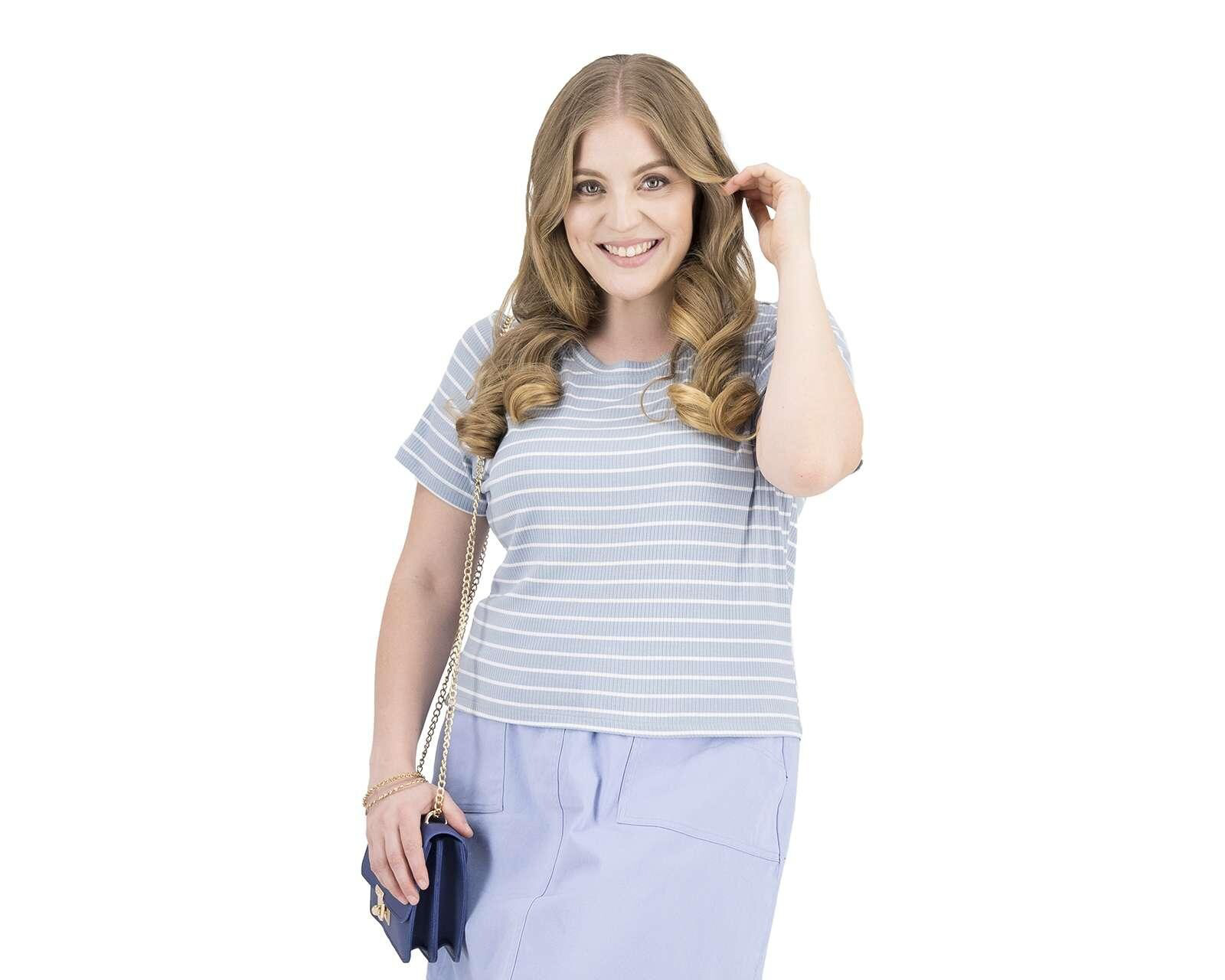 Foto 5 | Foto 5 | Playera 18 Forever a Rayas Manga Corta