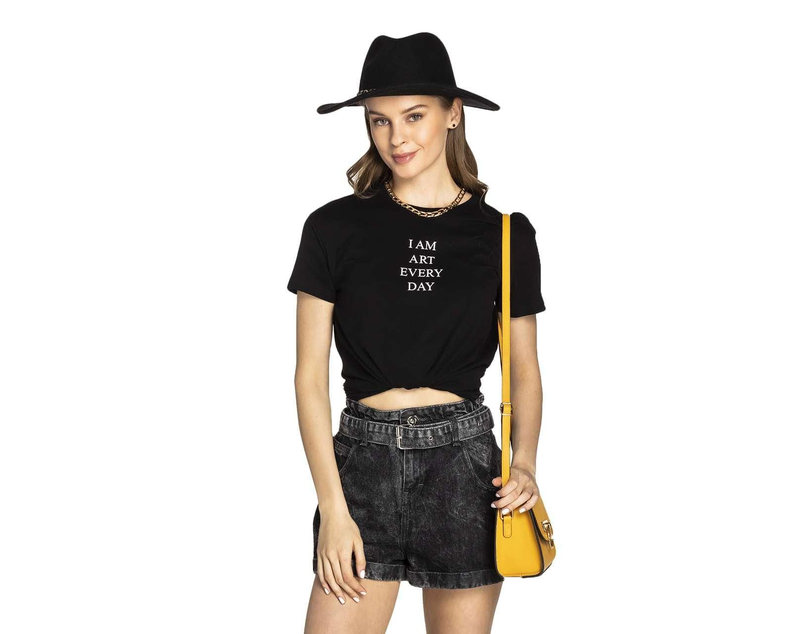 Foto 3 pulgar | Foto 2 | Playera Thinner Manga Corta Estampado con Letras