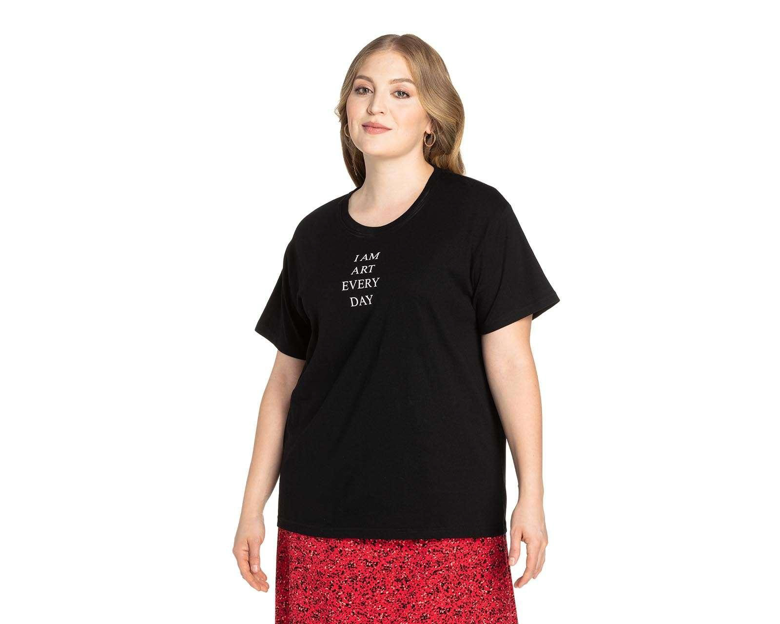 Foto 4 | Foto 4 | Playera Thinner Manga Corta Estampado con Letras