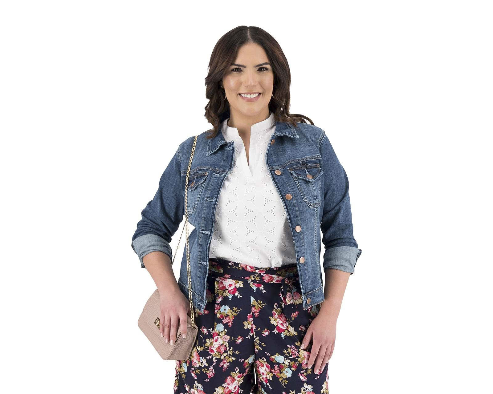 Blusa Lady Sun Manga Corta con Corte Láser