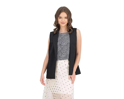 Foto 2 | Foto 2 | Blusa Thinner sin Mangas Estampado de Lunares