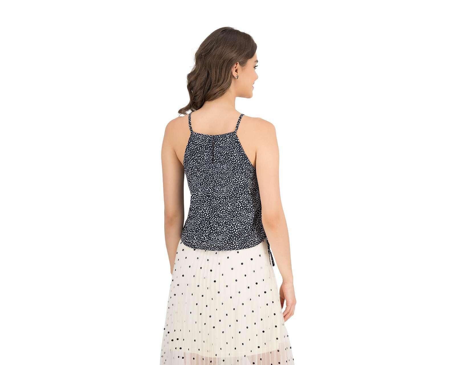 Foto 4 pulgar | Foto 3 | Blusa Thinner sin Mangas Estampado de Lunares