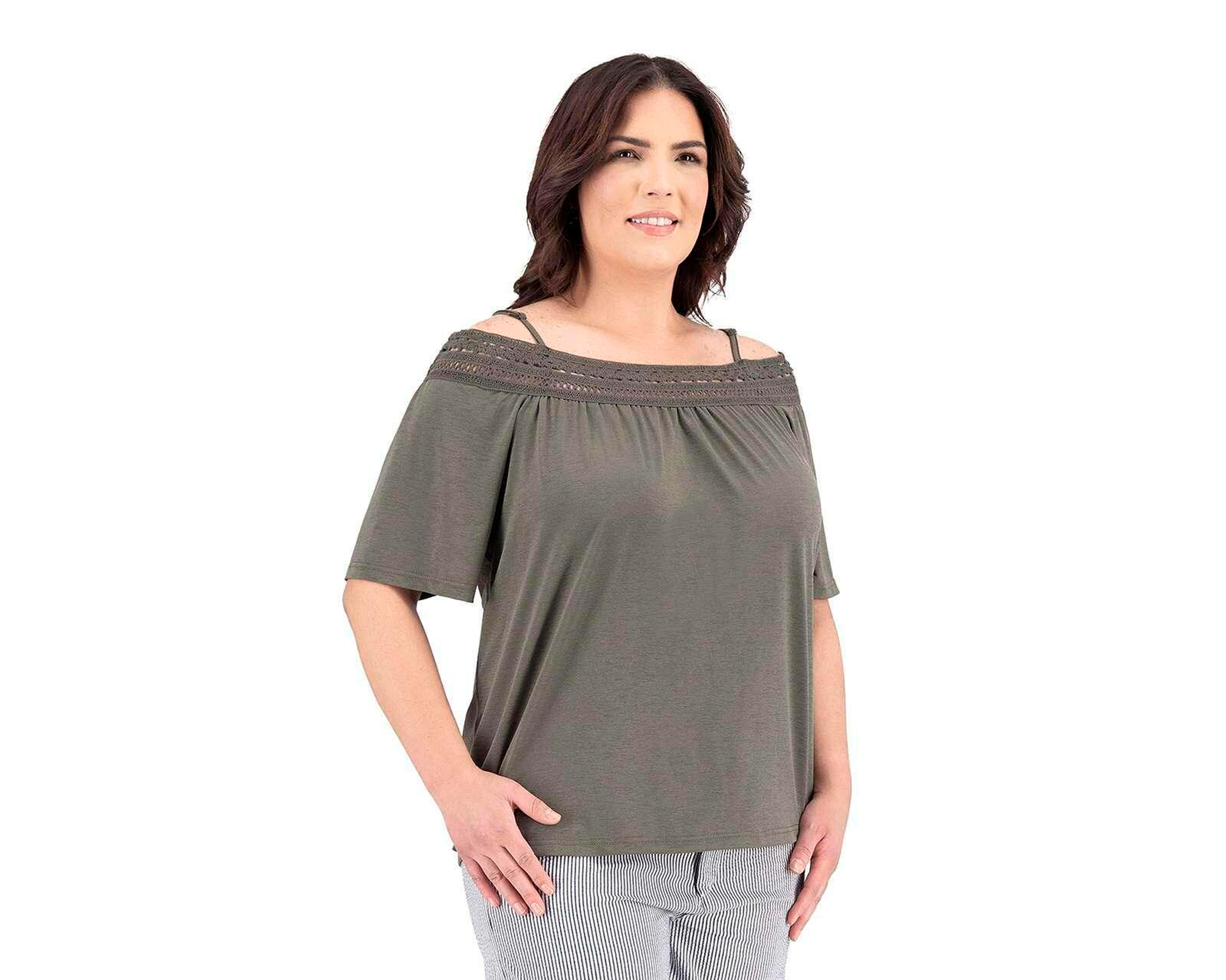 Foto 5 pulgar | Foto 4 | Blusa Lady Sun Verde Manga Corta