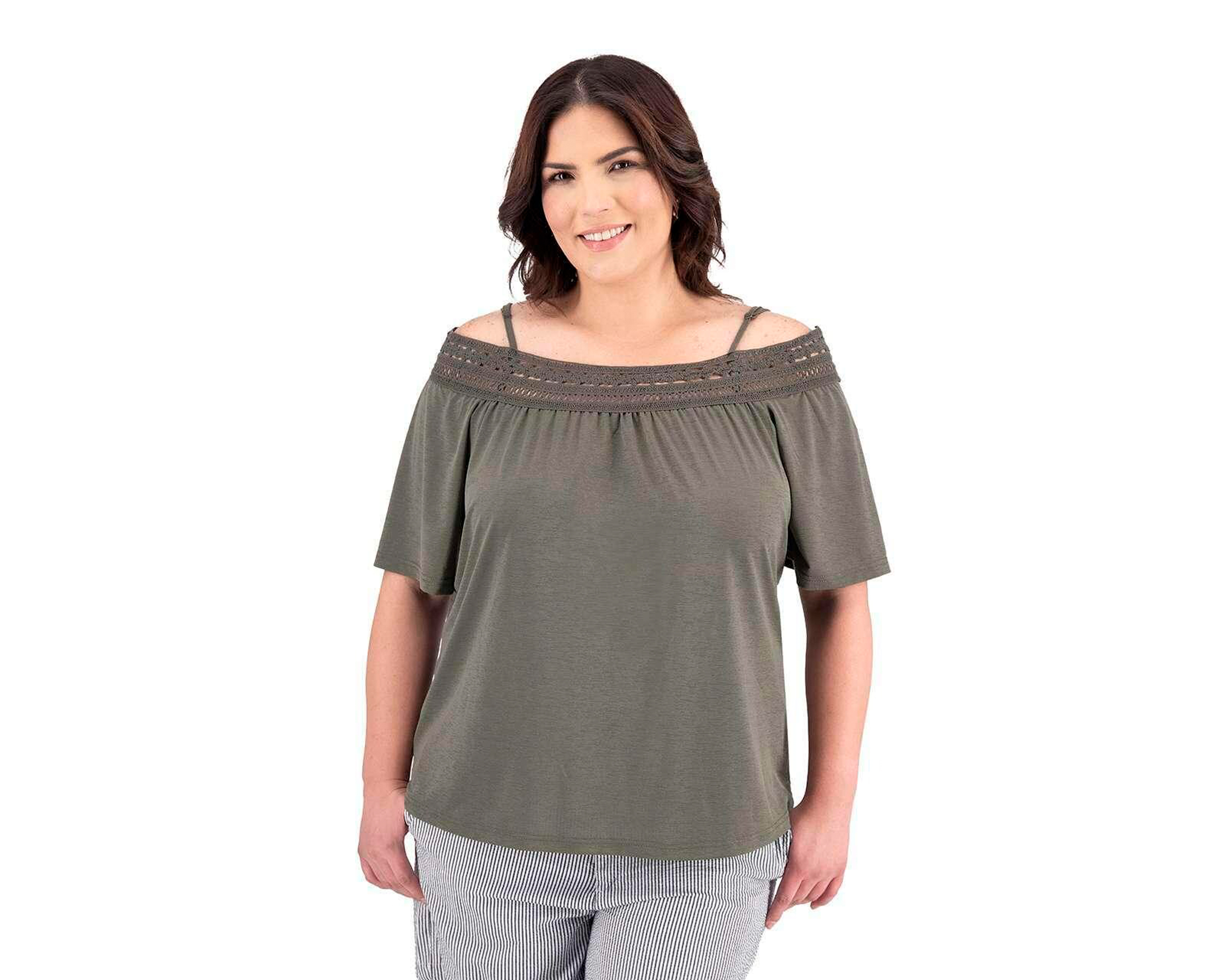 Foto 6 pulgar | Foto 5 | Blusa Lady Sun Verde Manga Corta