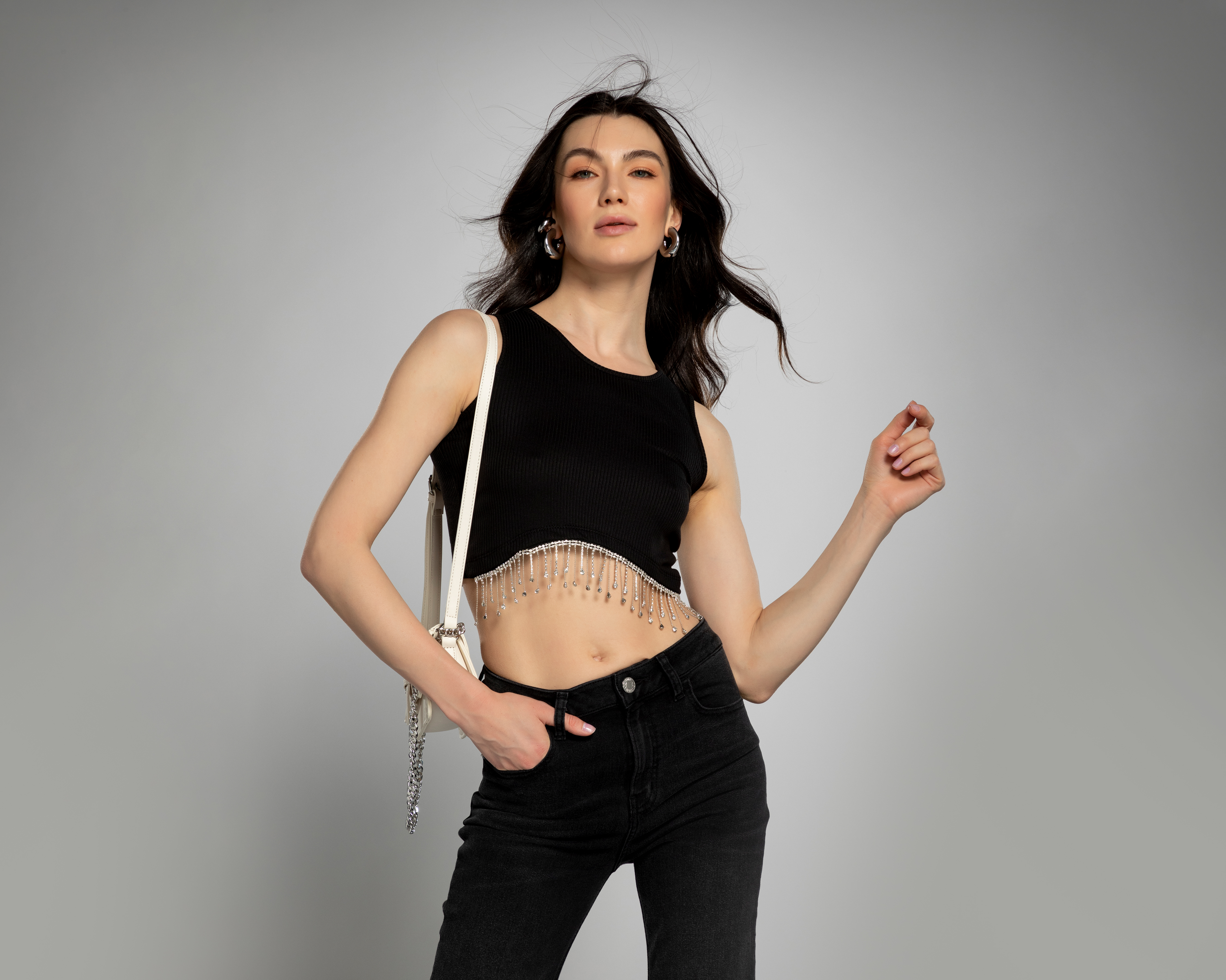 Playera Thinner Negra Sin Manga