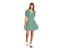 Vestido 18 Forever Casual Verde con Estampado