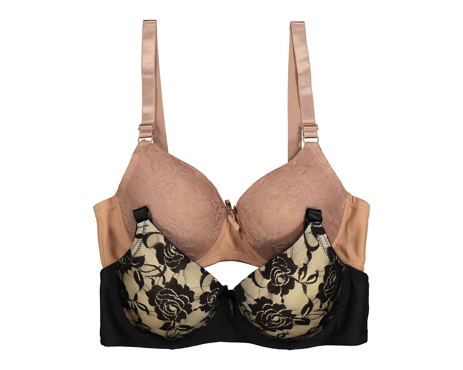 Foto 2 pulgar | Foto 1 | Brasier con Encaje Beauty Secret Copa Completa para Mujer 2 Pack