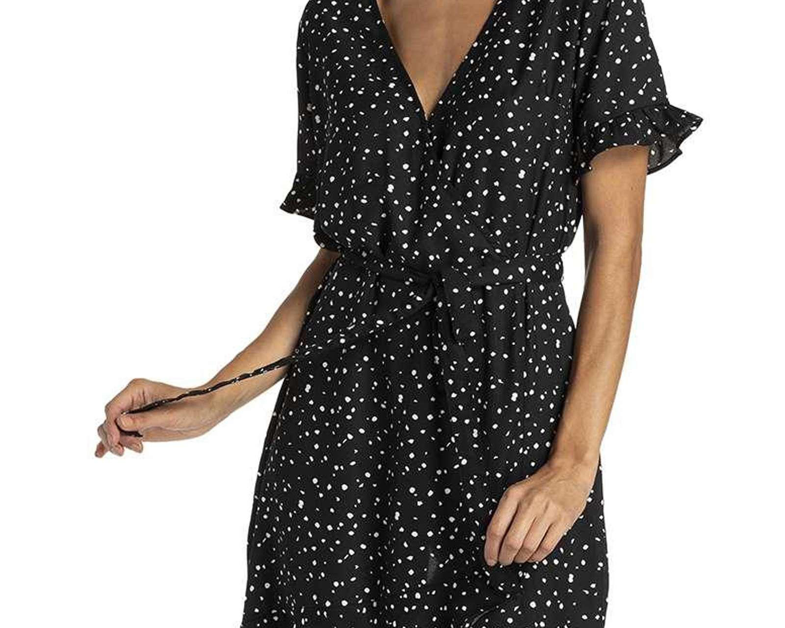 Foto 4 | Foto 4 | Vestido Sahara de Coctel con Escote V Manga Corta