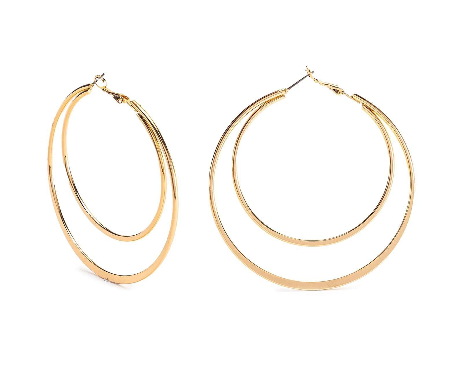 Foto 1 | Foto 1 | Aretes Jennifer Lopez Doble Aro Dorado