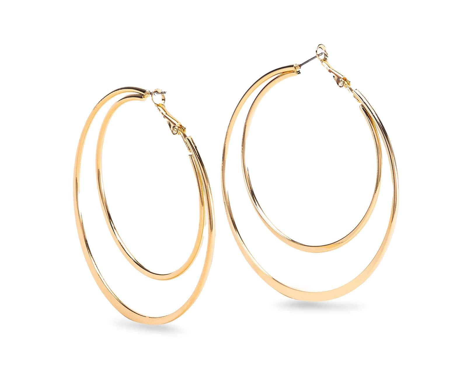 Foto 2 | Foto 2 | Aretes Jennifer Lopez Doble Aro Dorado