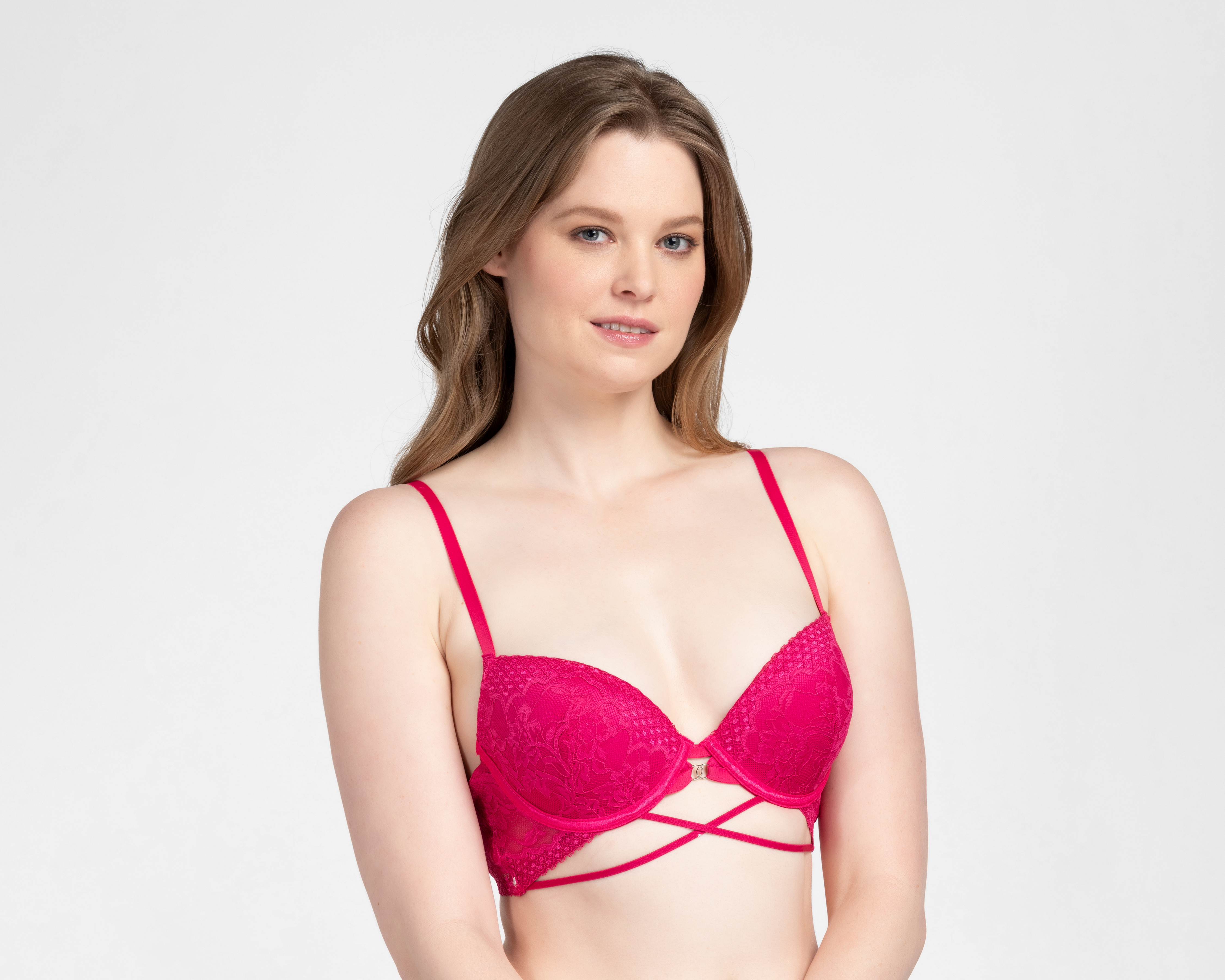 Foto 2 pulgar | Foto 1 | Brasier Media Copa con Encaje Vicky Form