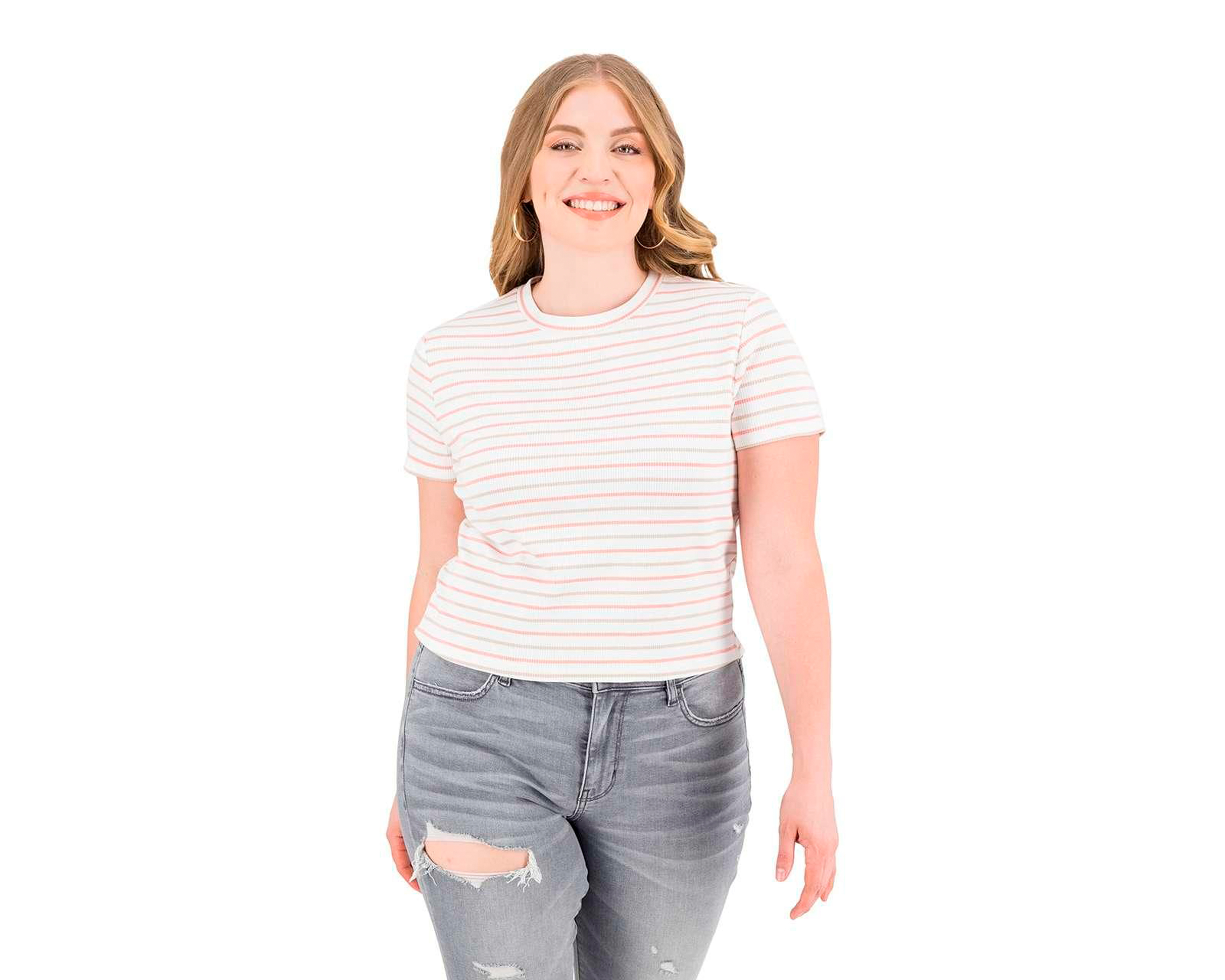 Foto 5 | Foto 5 | Playera 18 Forever Rayada Manga Corta