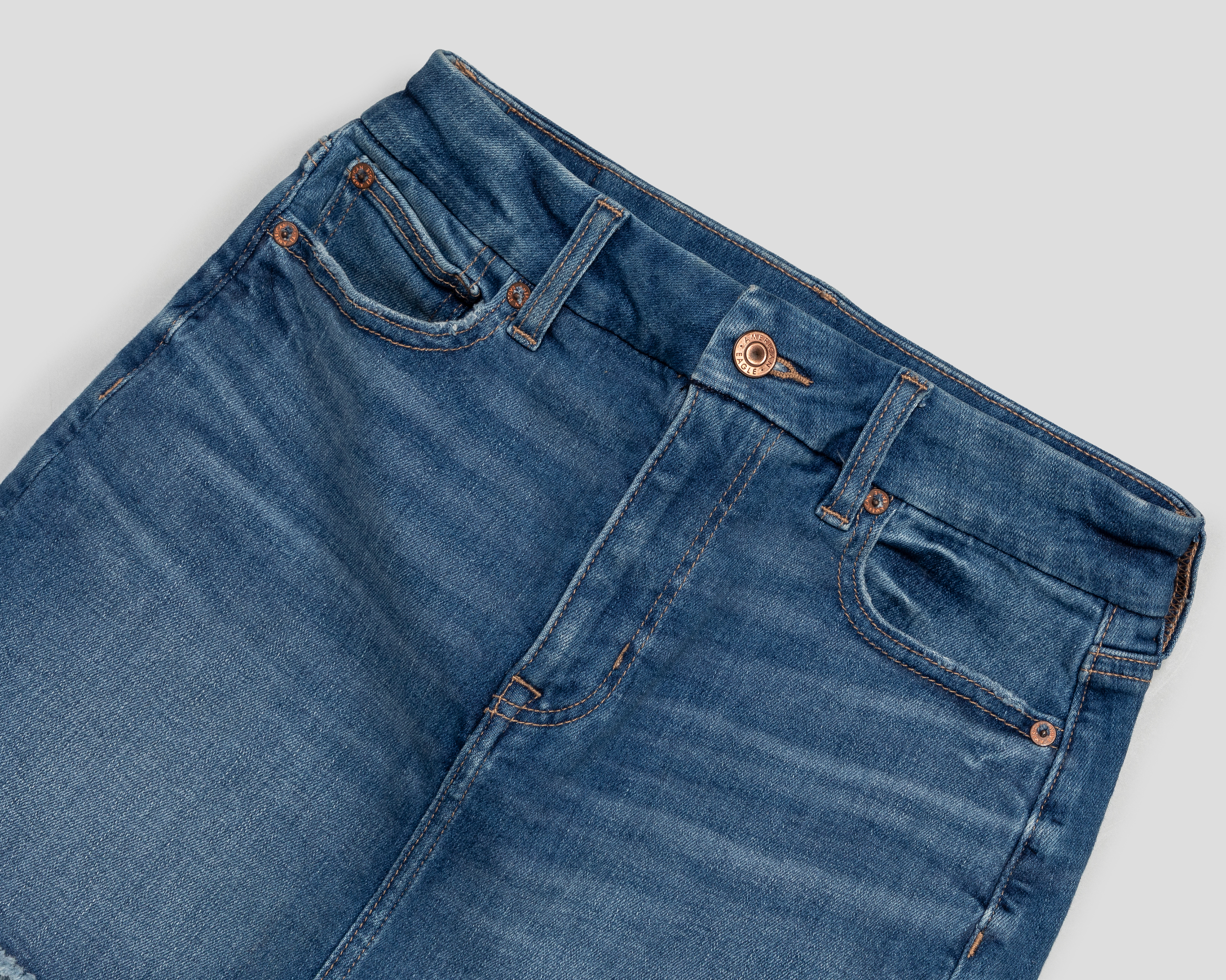 Foto 4 pulgar | Foto 3 | Falda de Mezclilla American Eagle Corta para Mujer