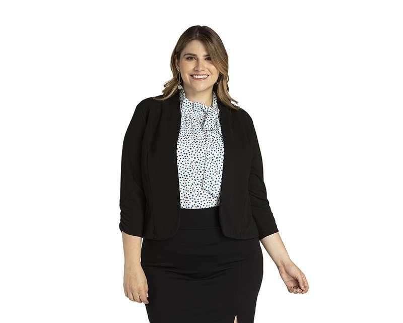 Foto 5 | Foto 5 | Blazer Liso Sahara Manga 3/4