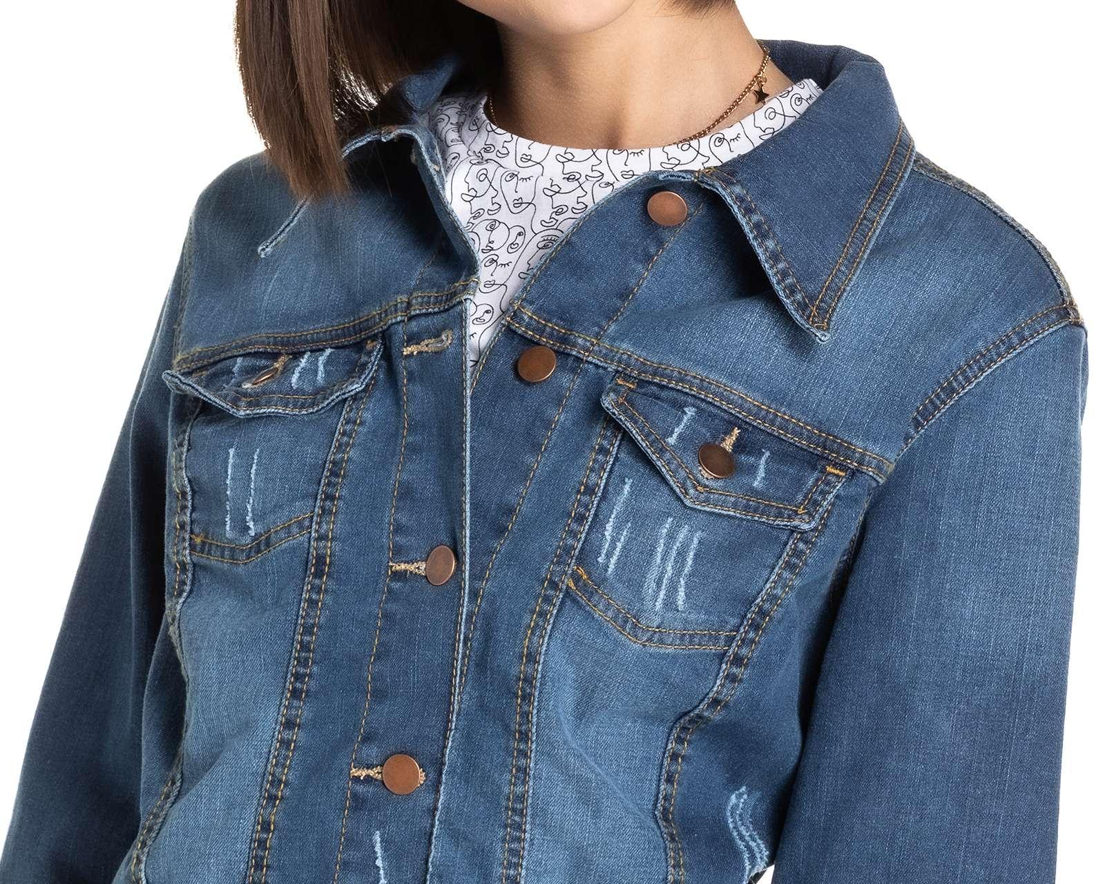 Foto 7 | Foto 7 | Chamarra Thinner Trucker de Mezclilla