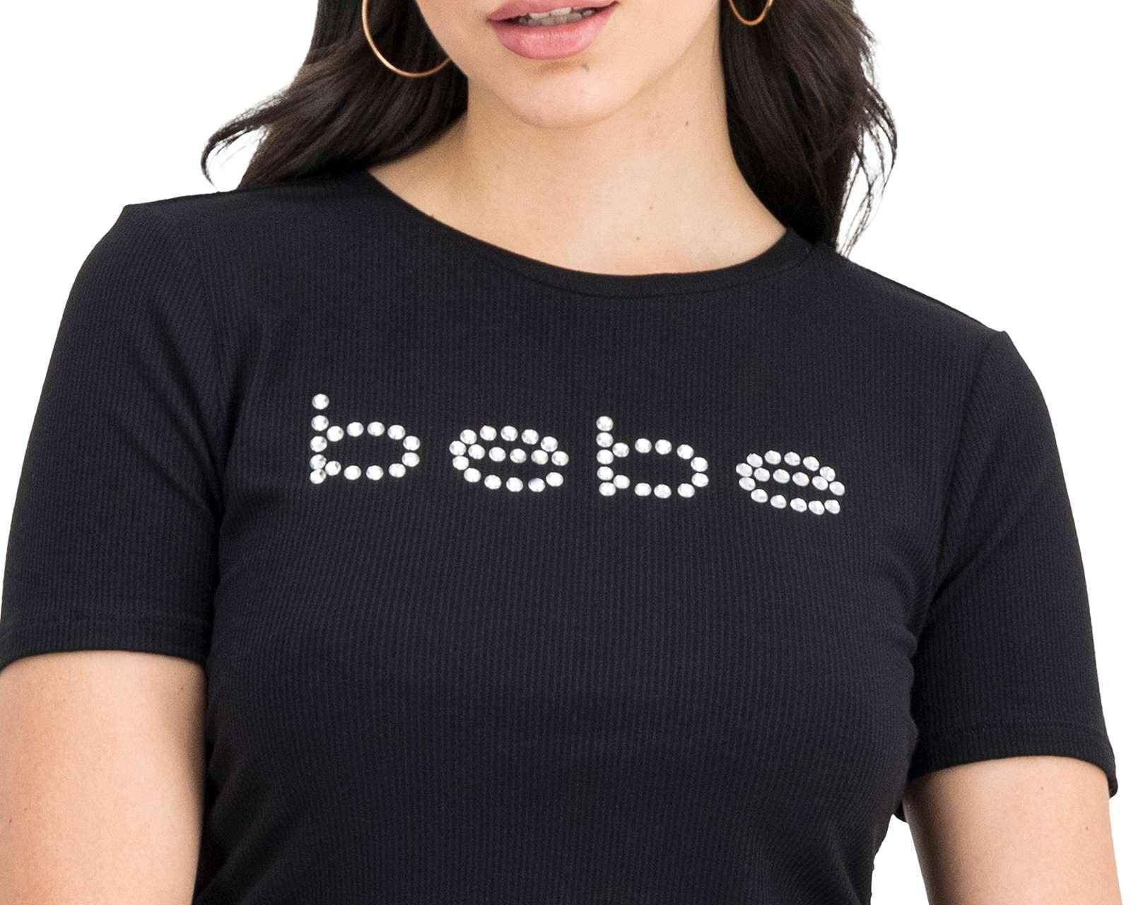 Foto 4 pulgar | Foto 3 | Playera Bebe Negra Manga Corta