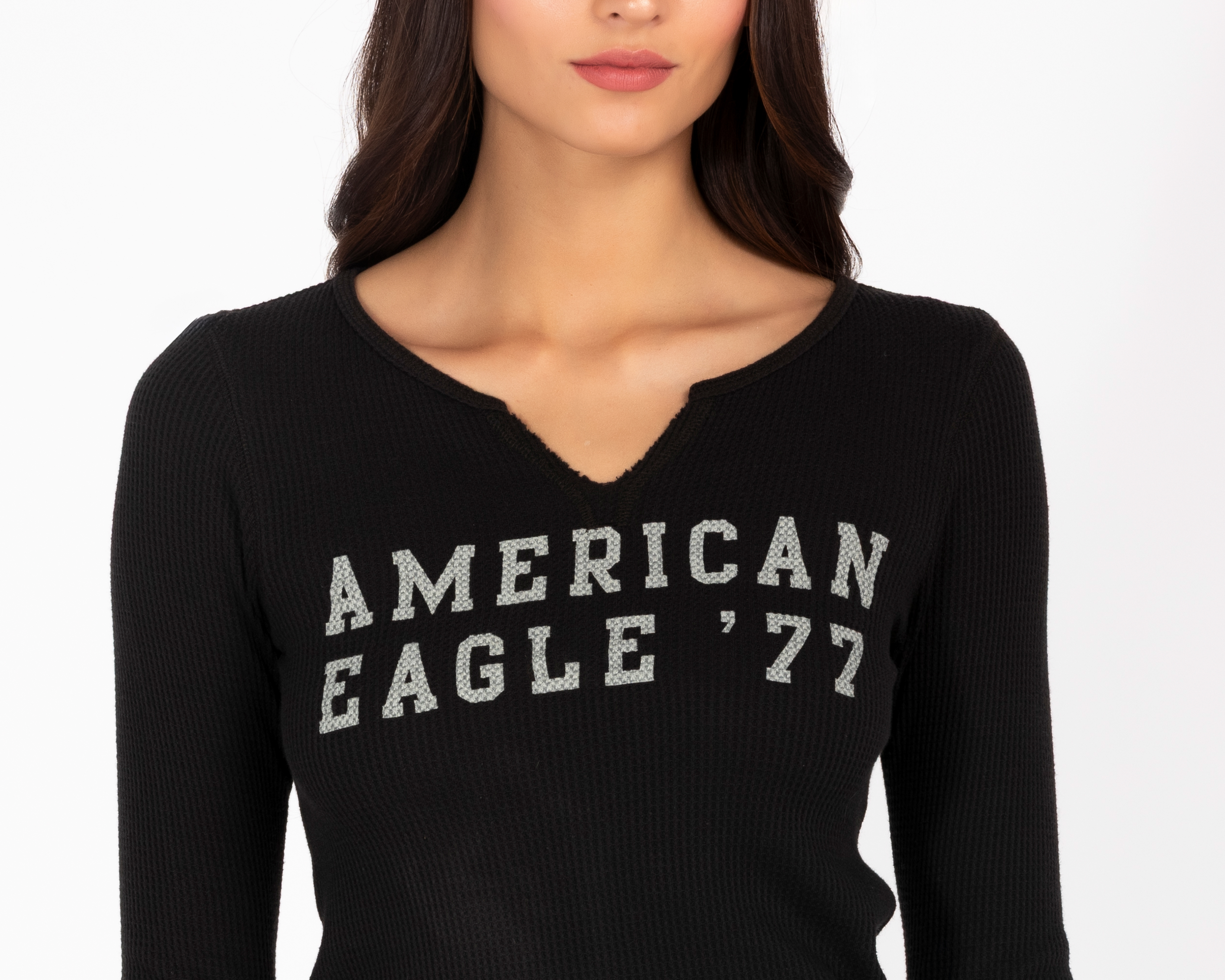 Foto 5 pulgar | Foto 4 | Playera Manga Larga American Eagle para Mujer