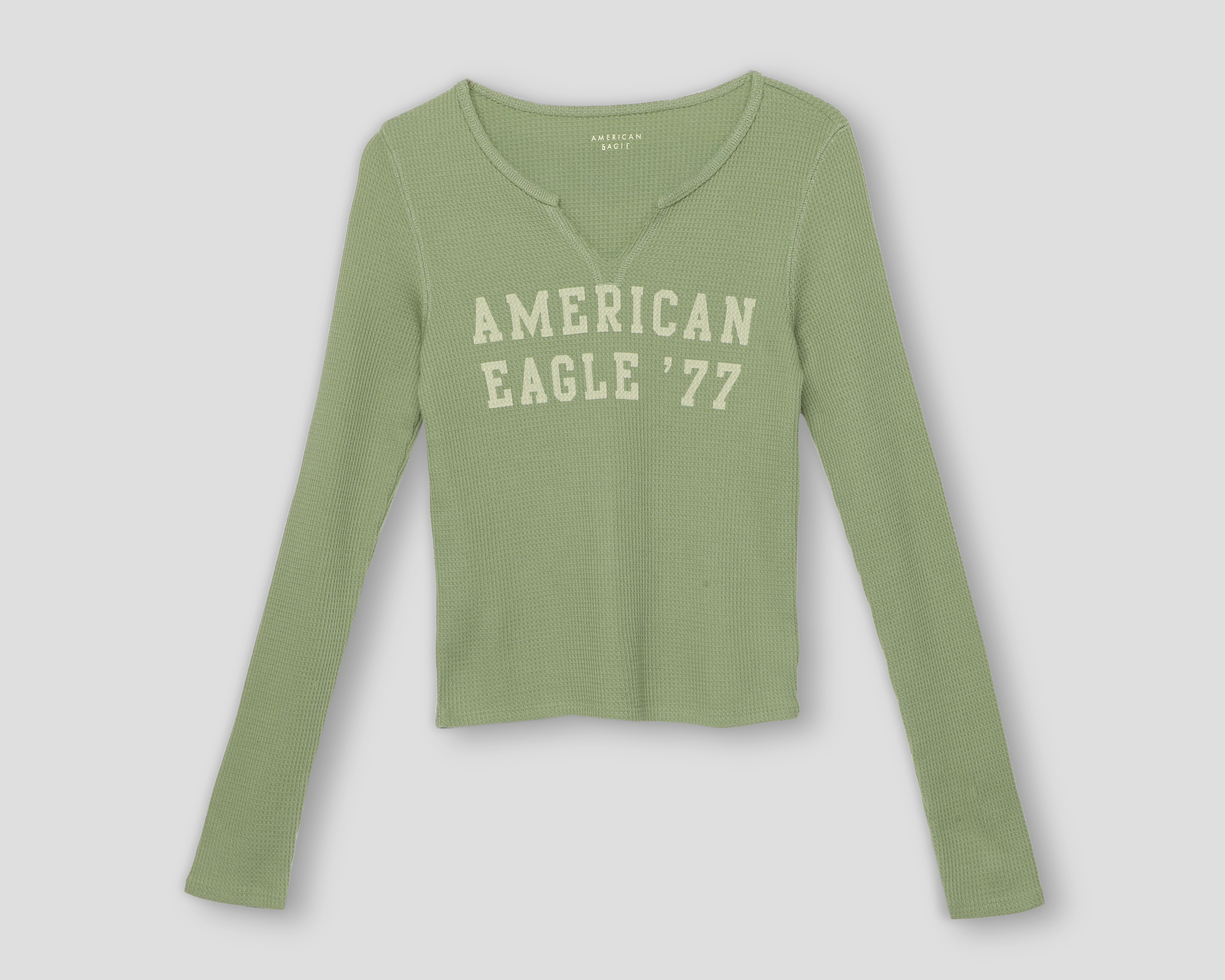 Foto 2 pulgar | Foto 1 | Playera Manga Larga American Eagle para Mujer