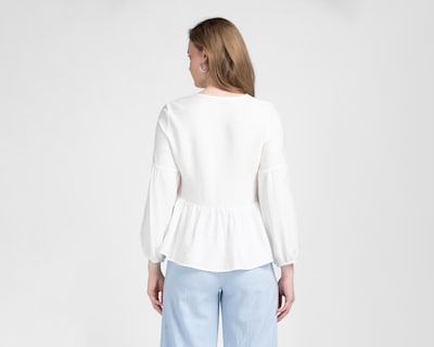 Foto 3 | Foto 3 | Blusa Manga Larga Globo con Amarre Peplum Sahara para Mujer