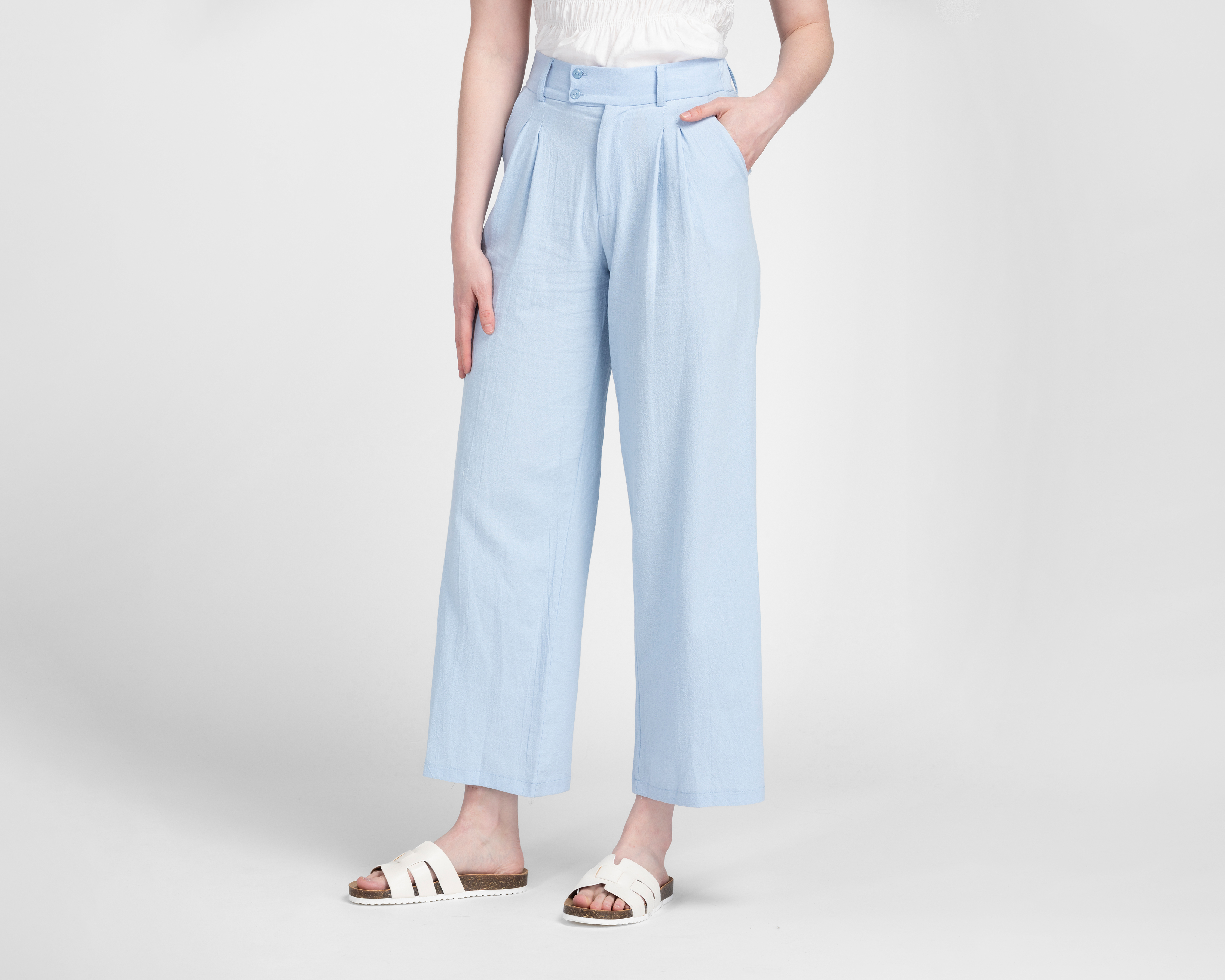 Pantalón Fluido con Pinzas Sahara para Mujer