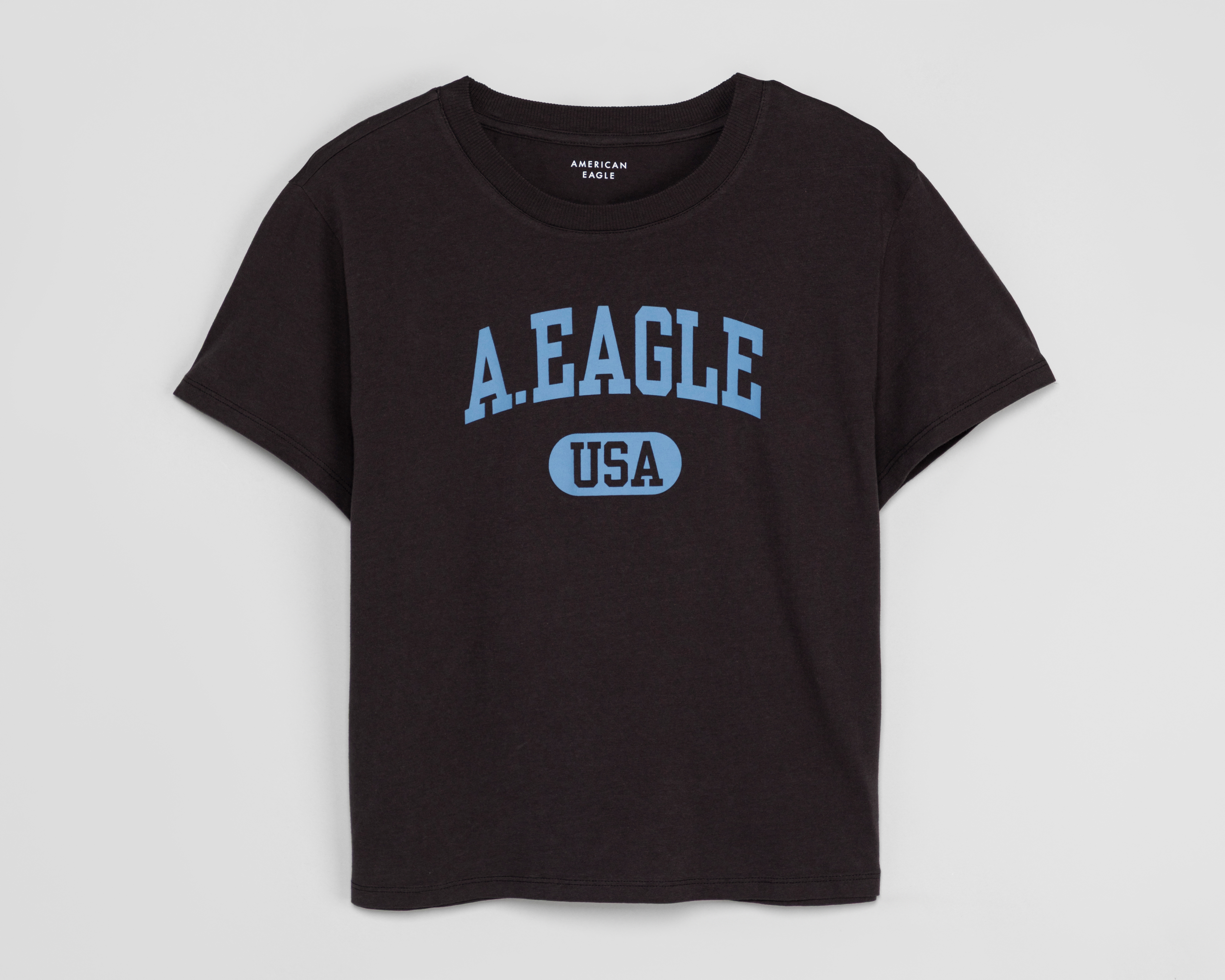 Foto 2 pulgar | Foto 1 | Playera Negra American Eagle para Mujer