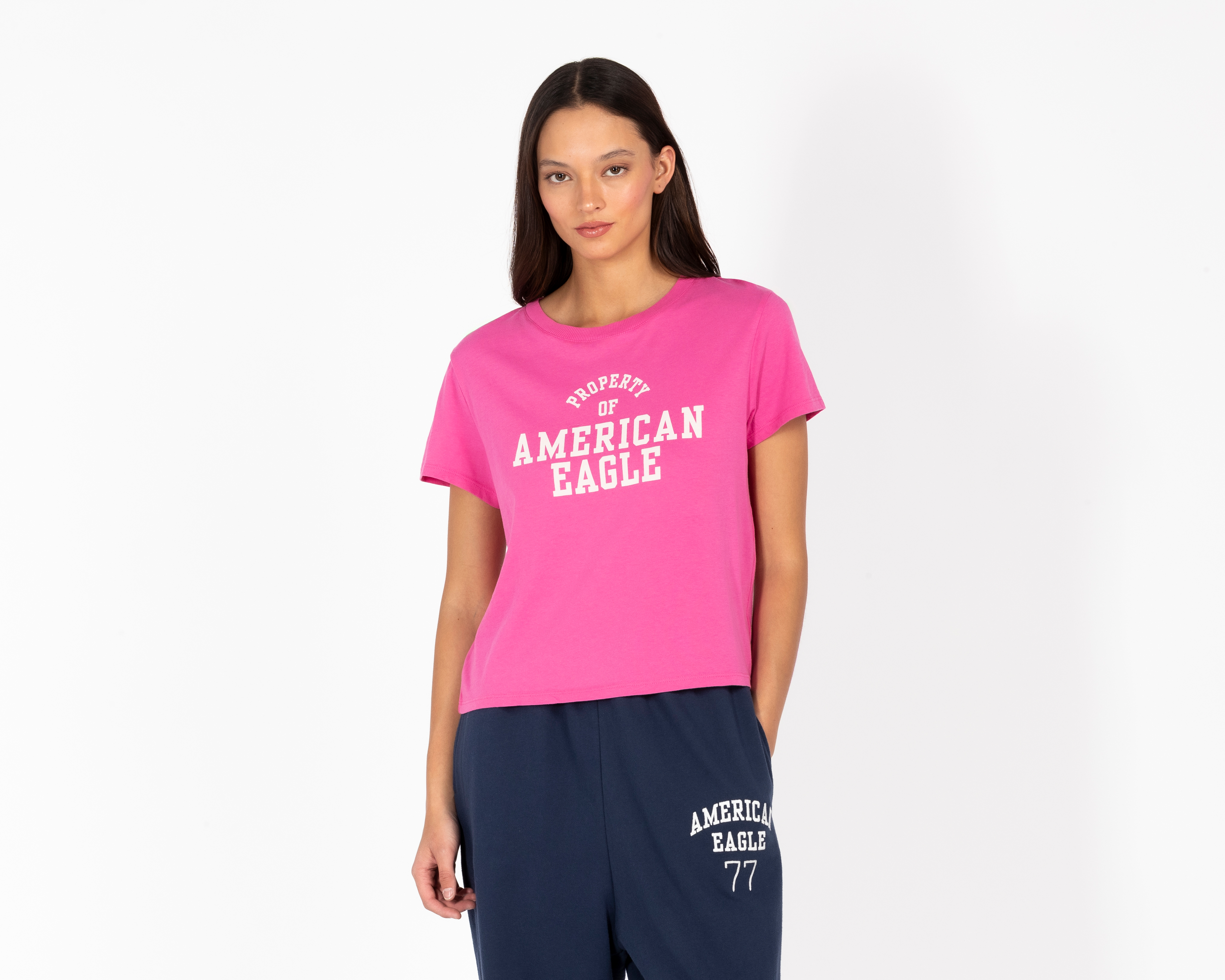 Playera Rosa American Eagle para Mujer