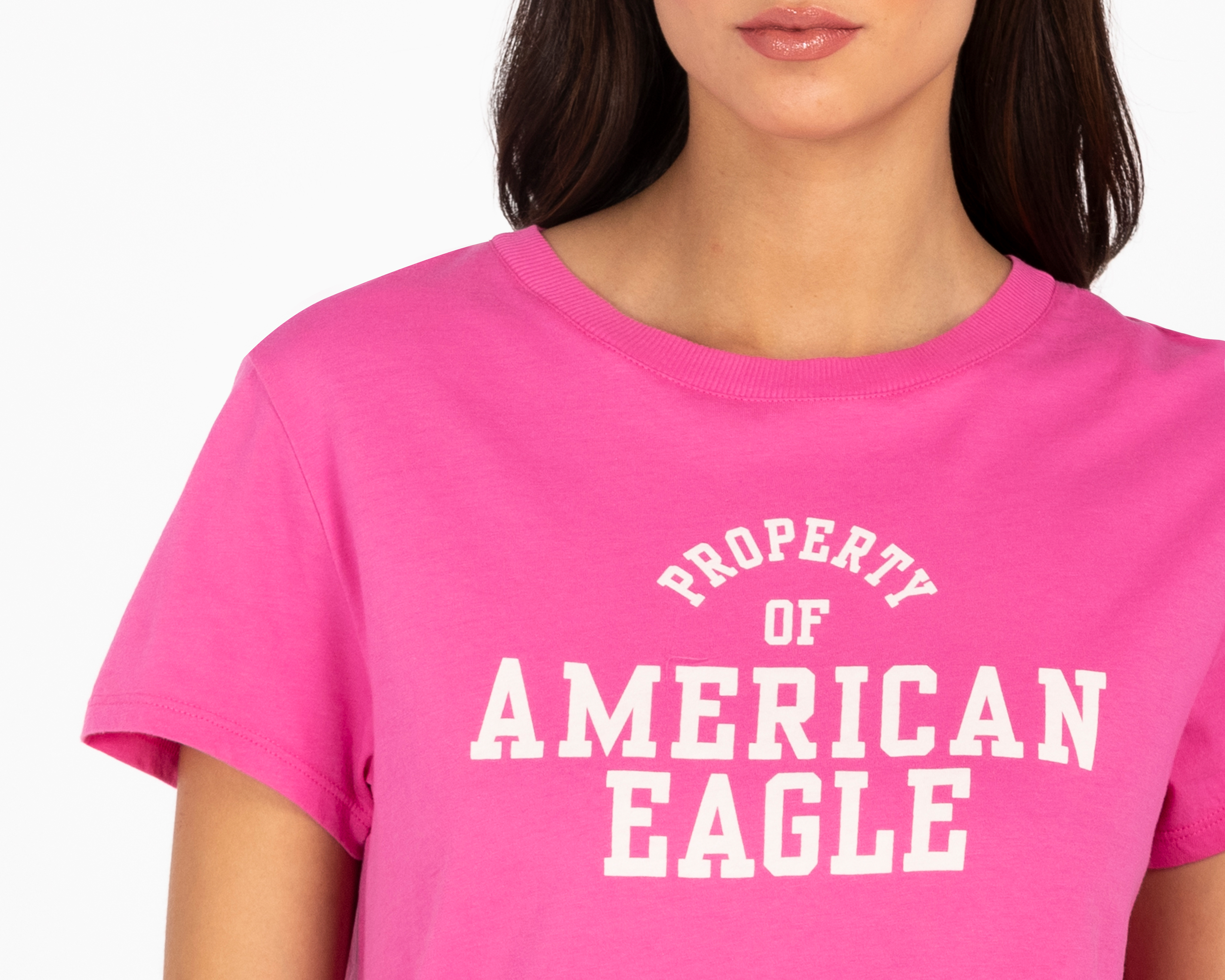 Foto 5 pulgar | Foto 4 | Playera Rosa American Eagle para Mujer