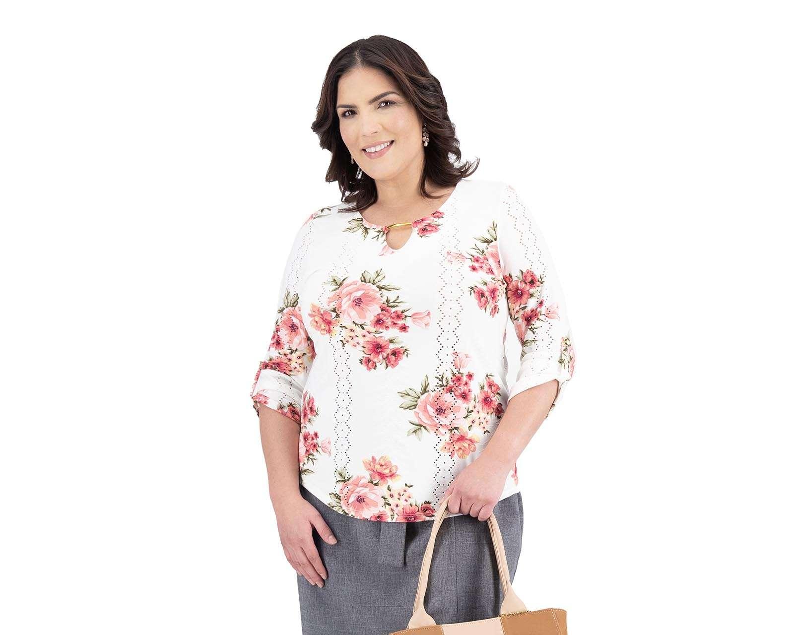 Foto 2 pulgar | Foto 1 | Blusa Lady Sun Manga 3/4