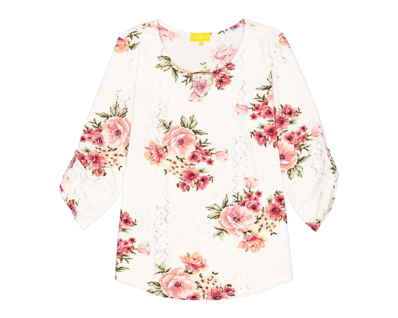 Foto 3 pulgar | Foto 5 | Blusa Lady Sun Manga 3/4