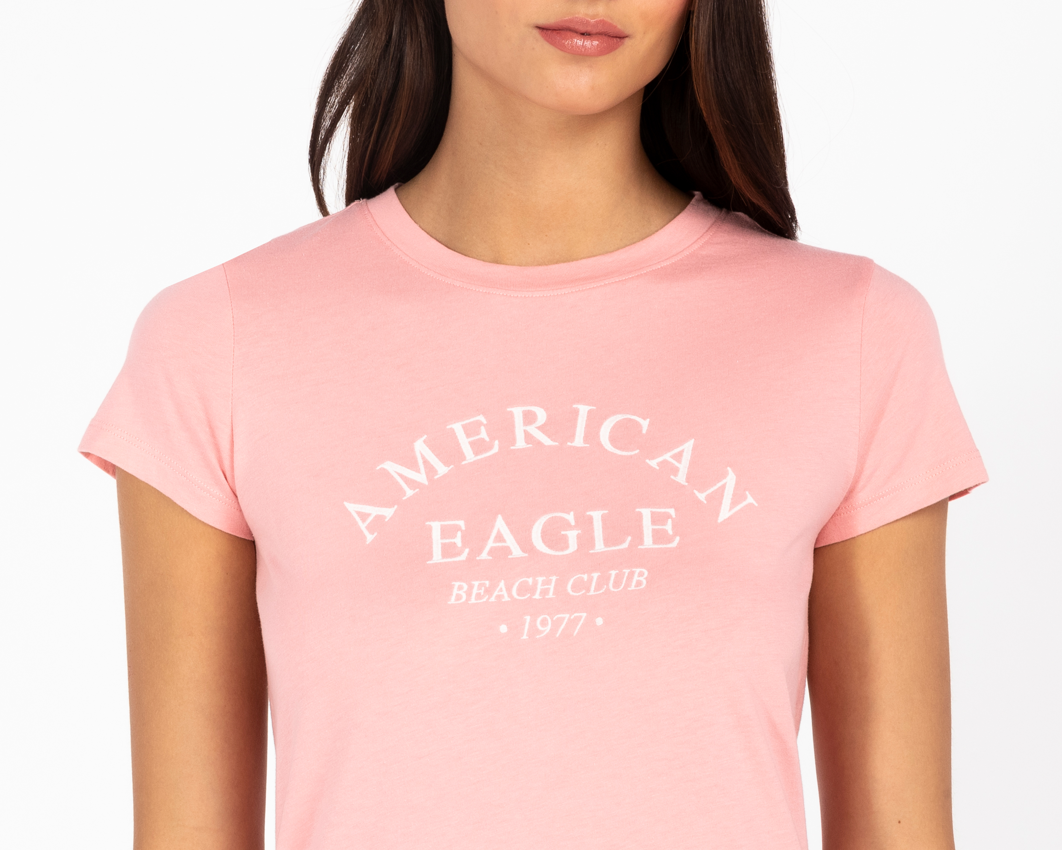 Foto 5 pulgar | Foto 4 | Playera Rosa American Eagle para Mujer