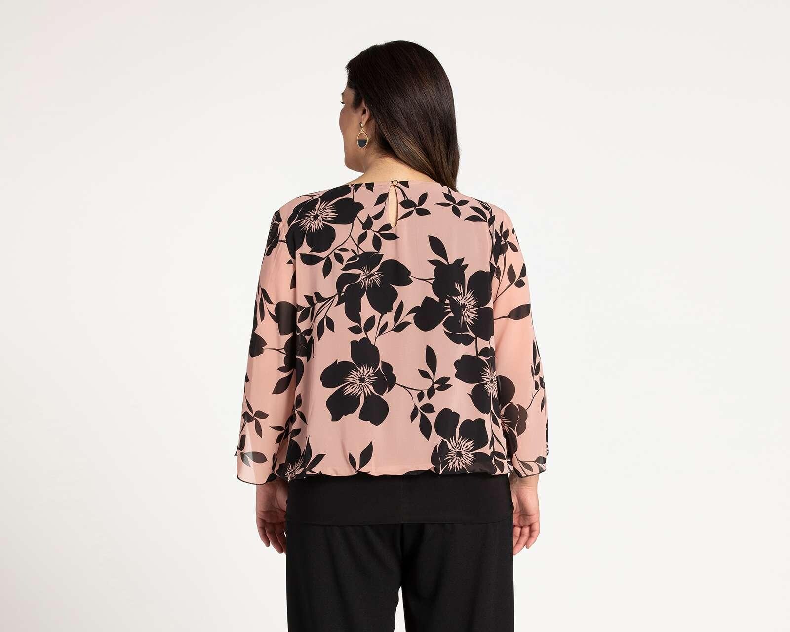 Foto 4 pulgar | Foto 3 | Blusa Lady Sun Manga 3/4 con Collar