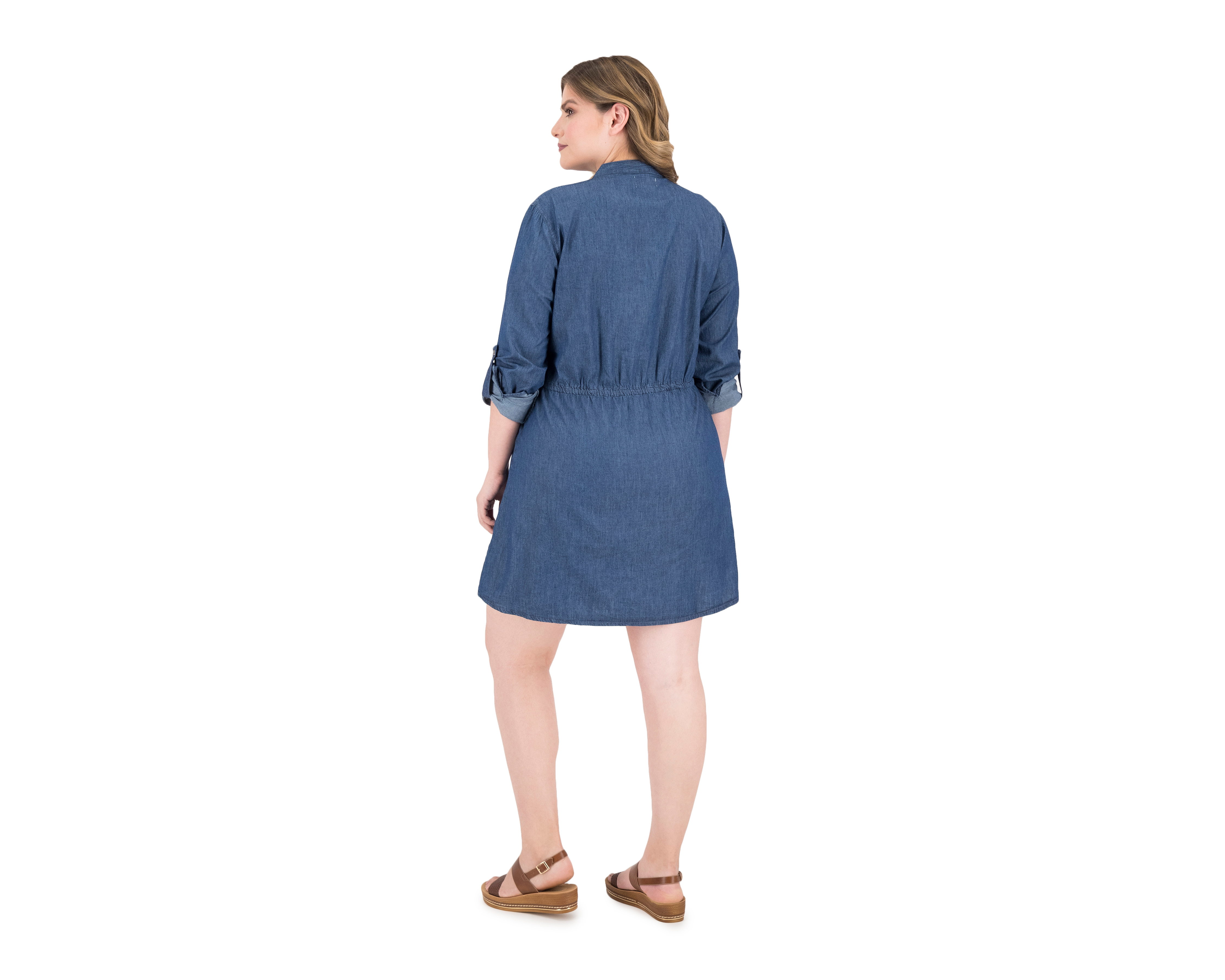 Foto 4 pulgar | Foto 3 | Vestido Spiral Casual con Botones